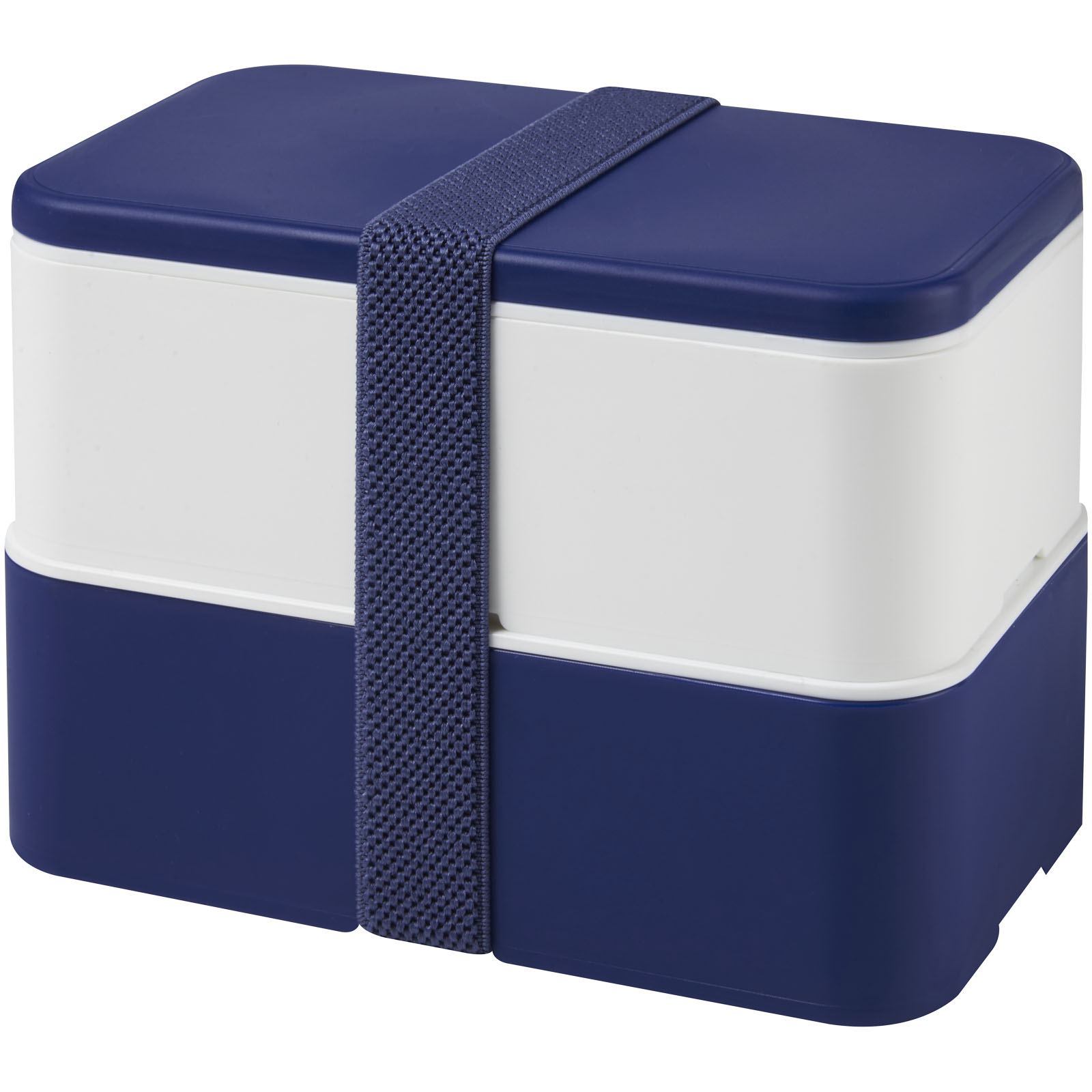 MIYO 700+700 ml Doppel-Lunchbox blau, weiss, blau