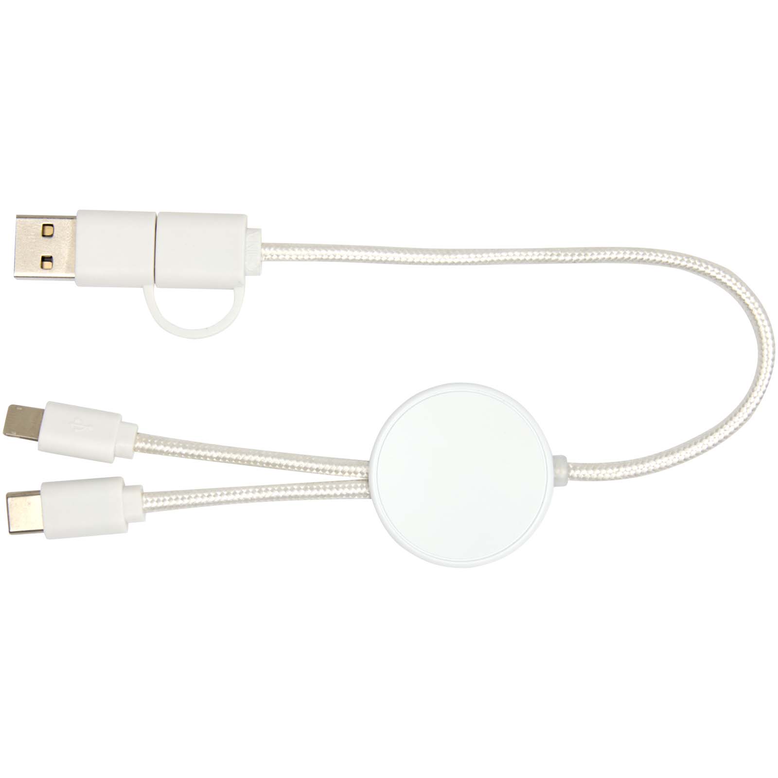 Citala 30 cm 5-in-1 Kabel aus recyceltem Kunststoff für Datenübertragung und 27W Schnellladung weiss