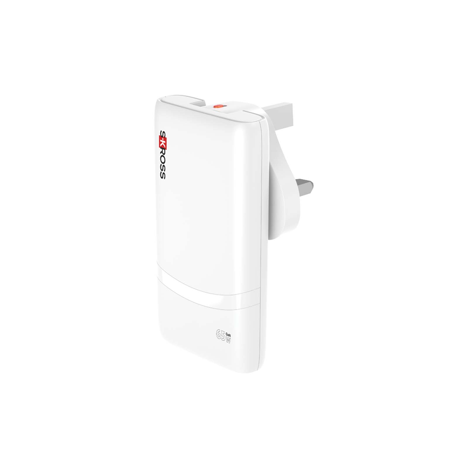 SKROSS® Klip Slim 65W Mehrfach-Ladegerät weiss