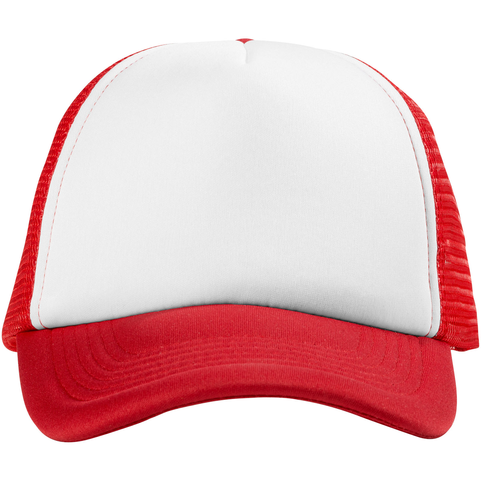 Trucker 100 g/m² Kappe mit 5 Segmenten rot, weiss