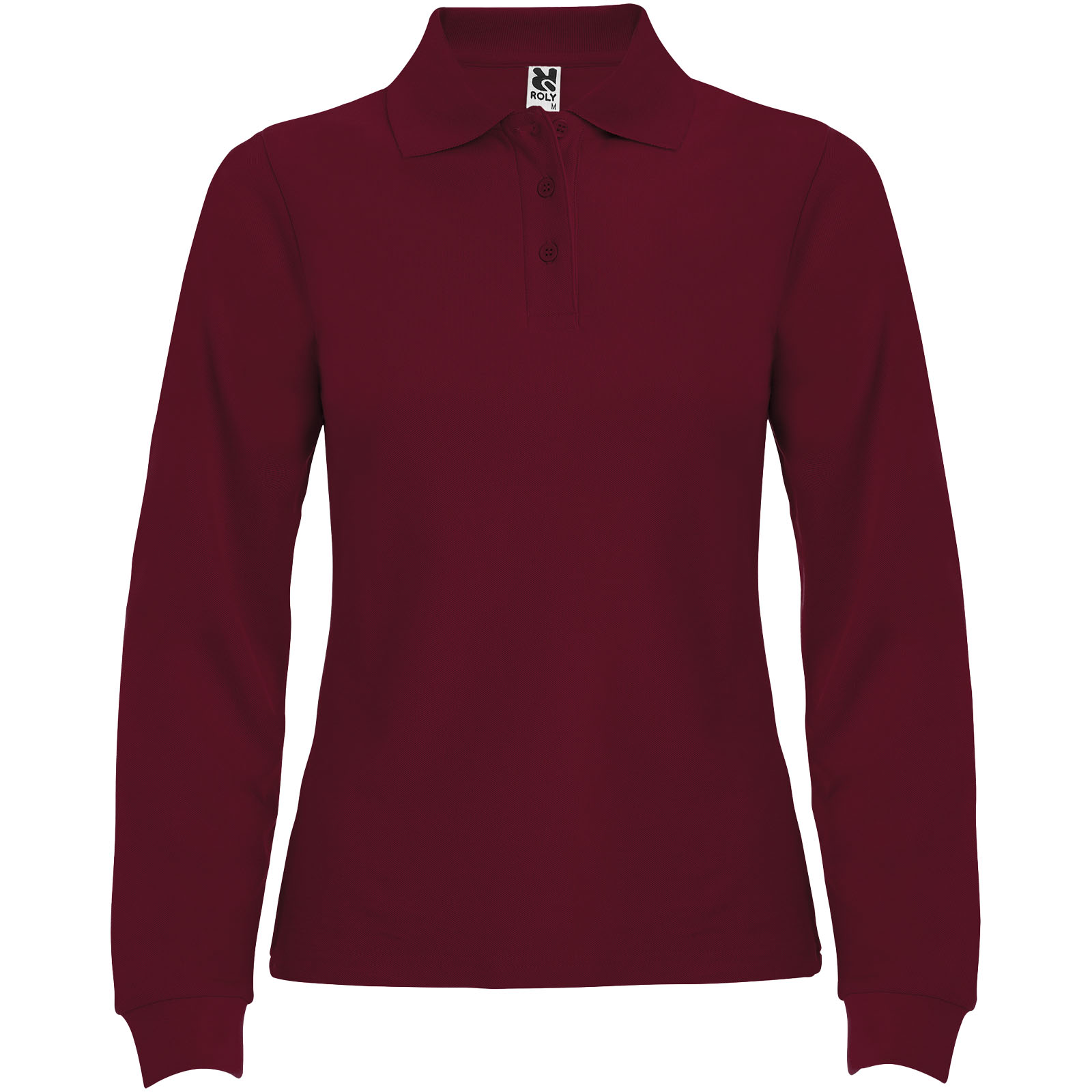 Estrella 220 g/m² Langarm Poloshirt für Damen granatrot