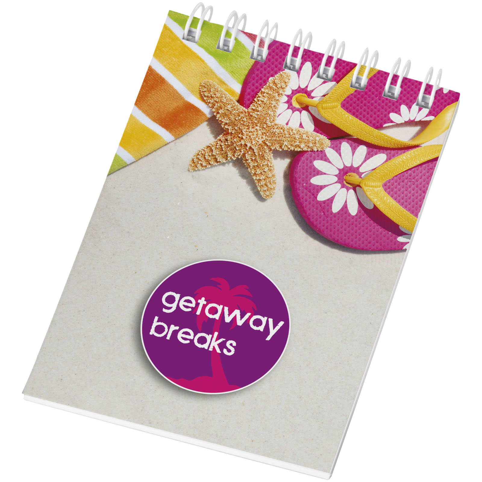 Desk-Mate® A7 Notizbuch mit Spiralbindung weiss