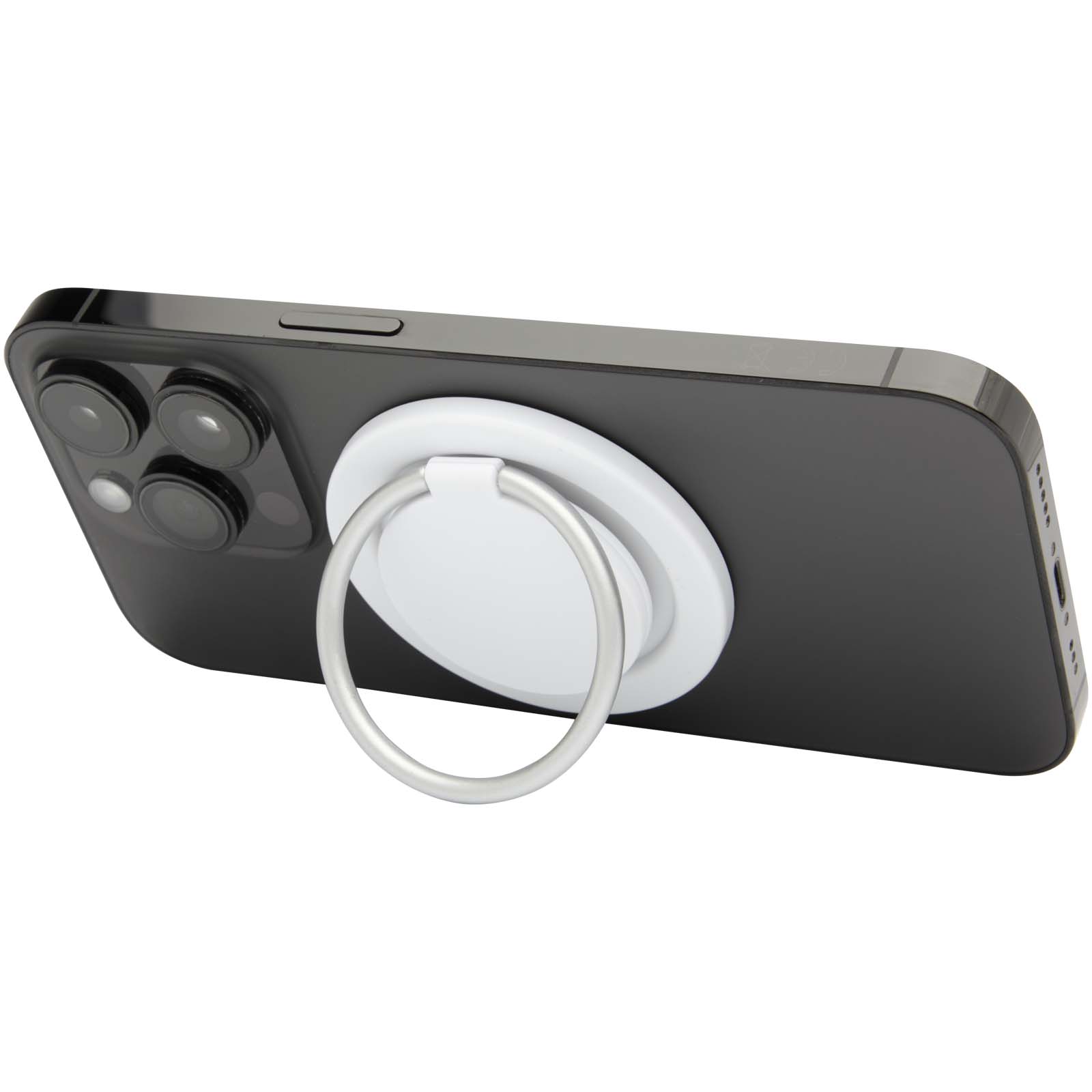 Albali Magnetische Smartphonehalterung  aus recyceltem Kunststoff mit Ringständer weiss