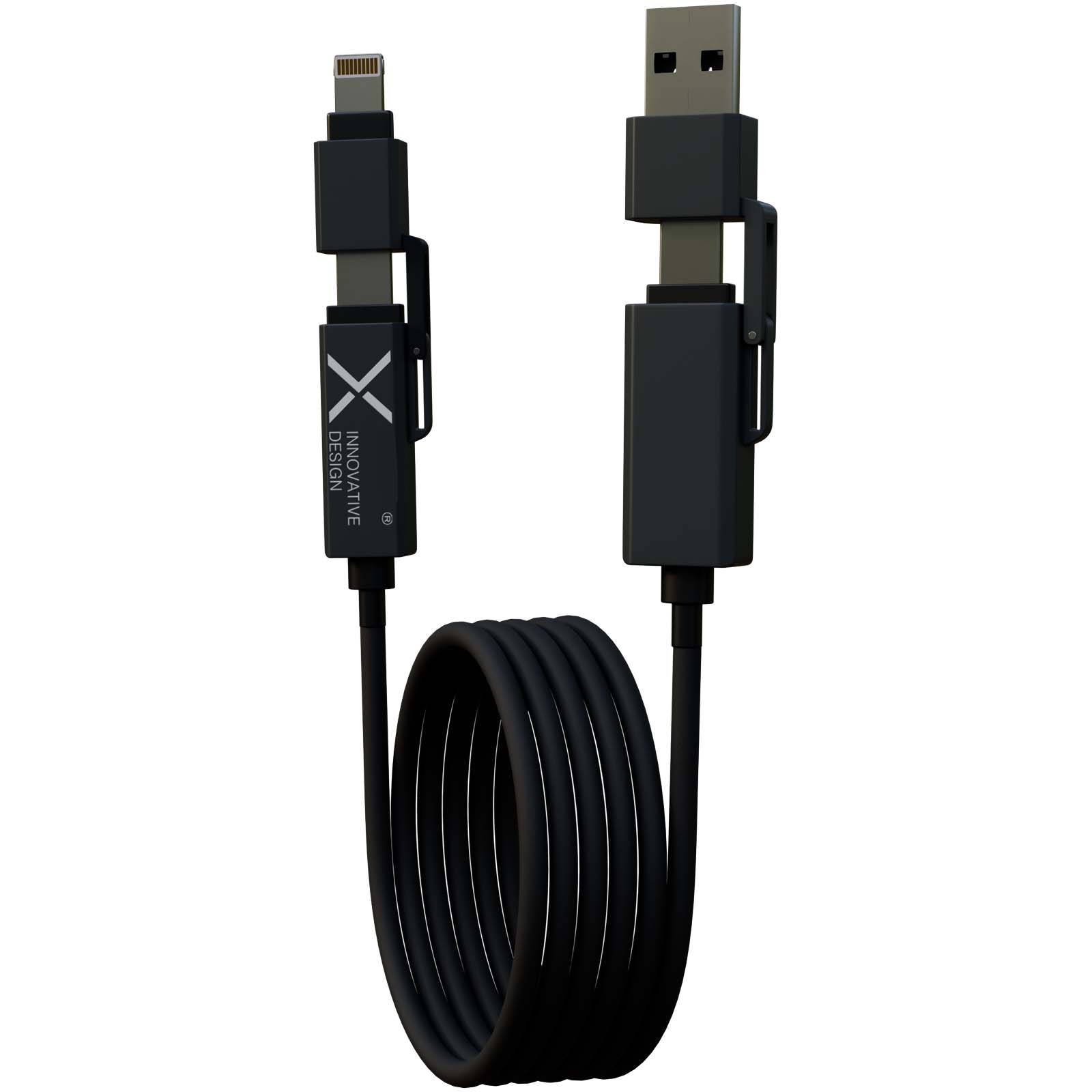 SCX.design C59 100 W magnetisches Silikon Ladekabel schwarz