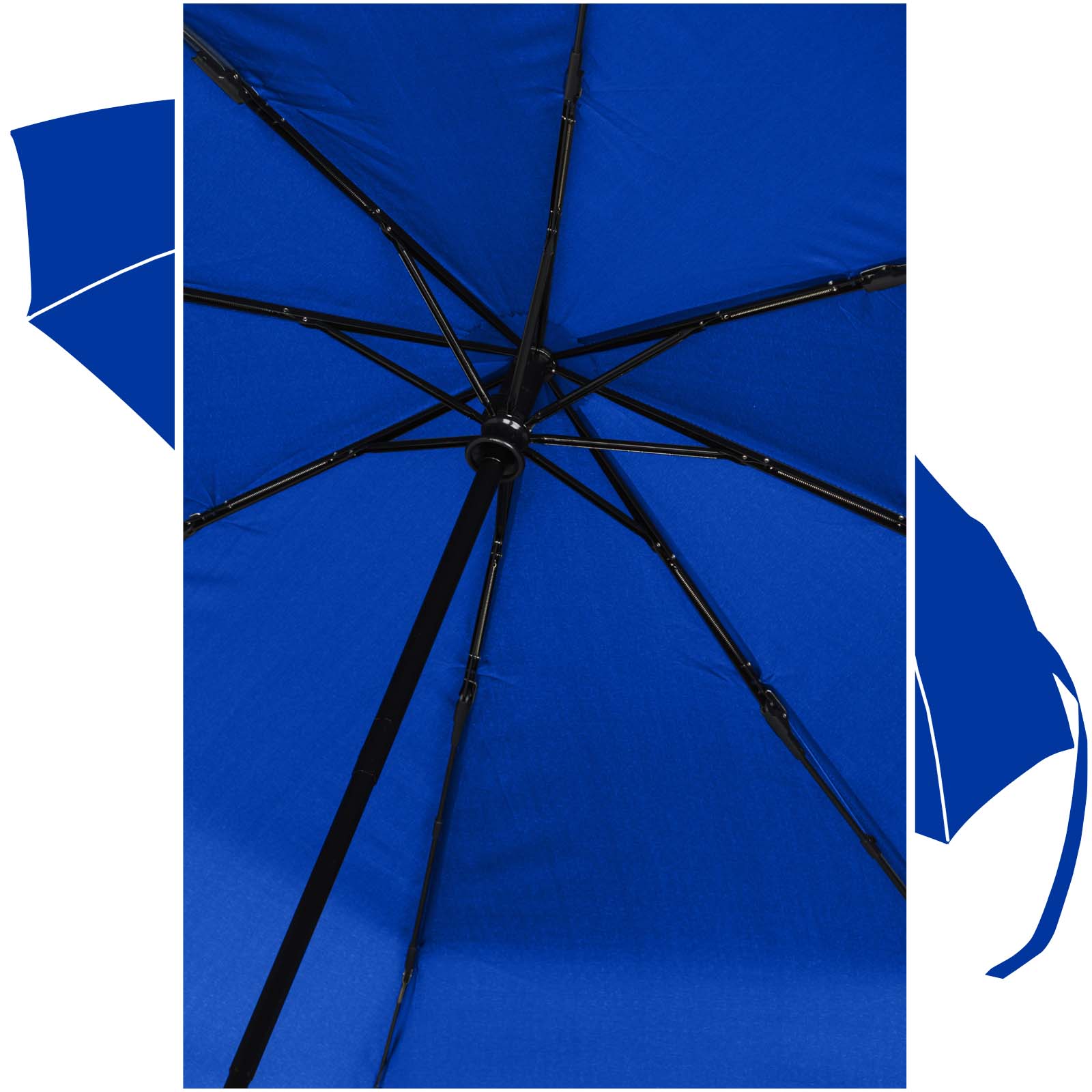 Gale 27" faltbarer RPET-Regenschirm mit automatischer Öffnungs- und Schließfunktion royalblau
