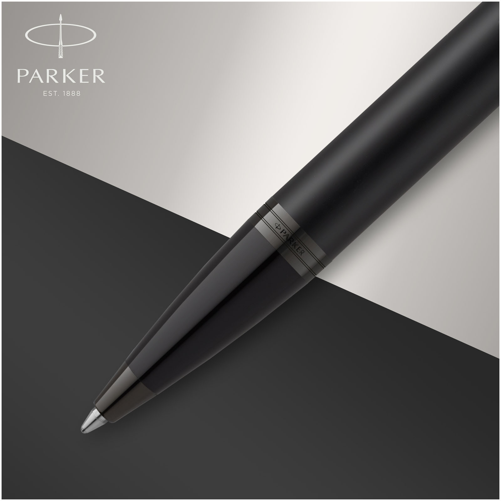Parker IM achromatischer Kugelschreiber (blaue Mine) schwarz