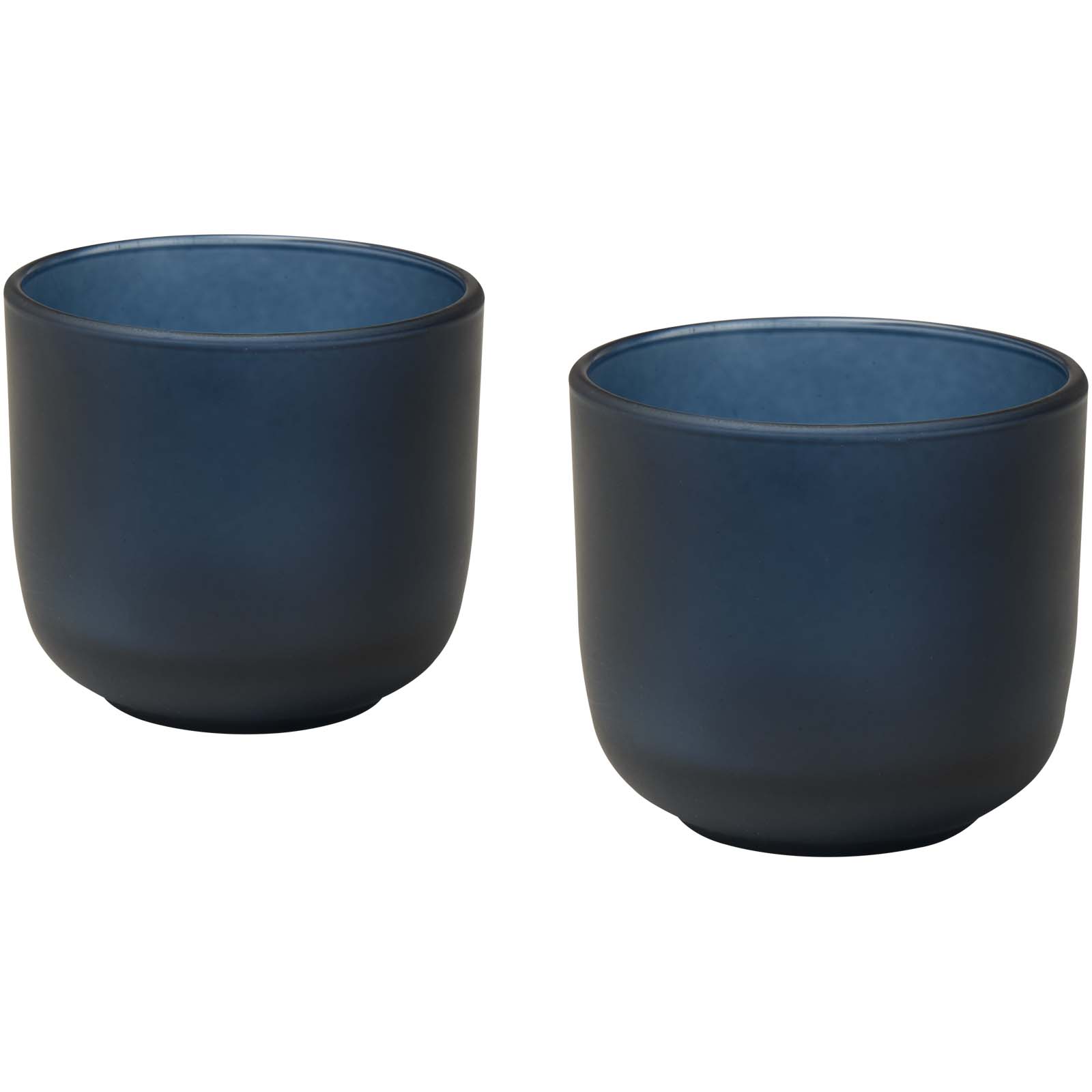 Mal 200 ml Glasbecher – 2er-Set, matt hale blau