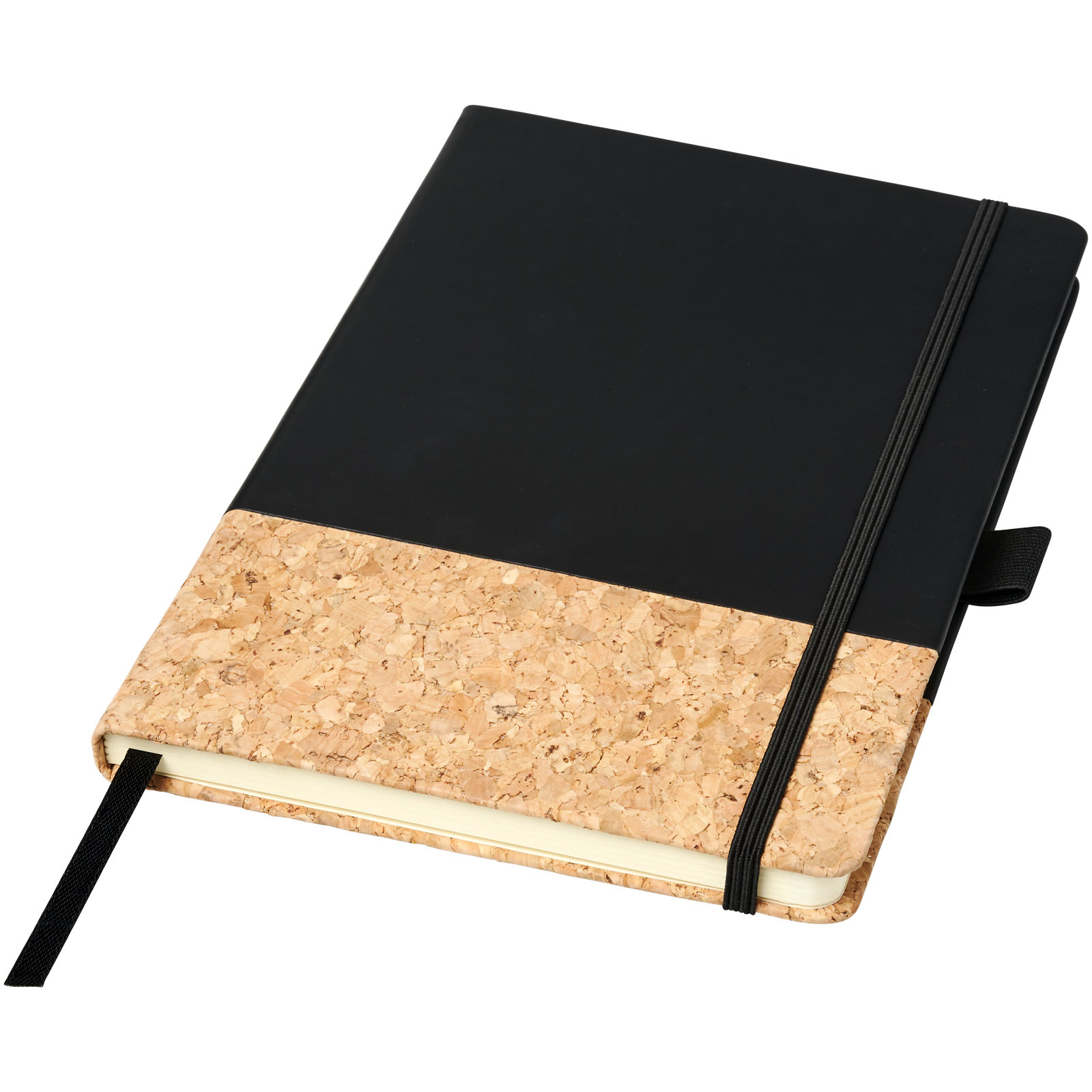 Evora A5 Notizbuch Thermo PU mit Kork schwarz