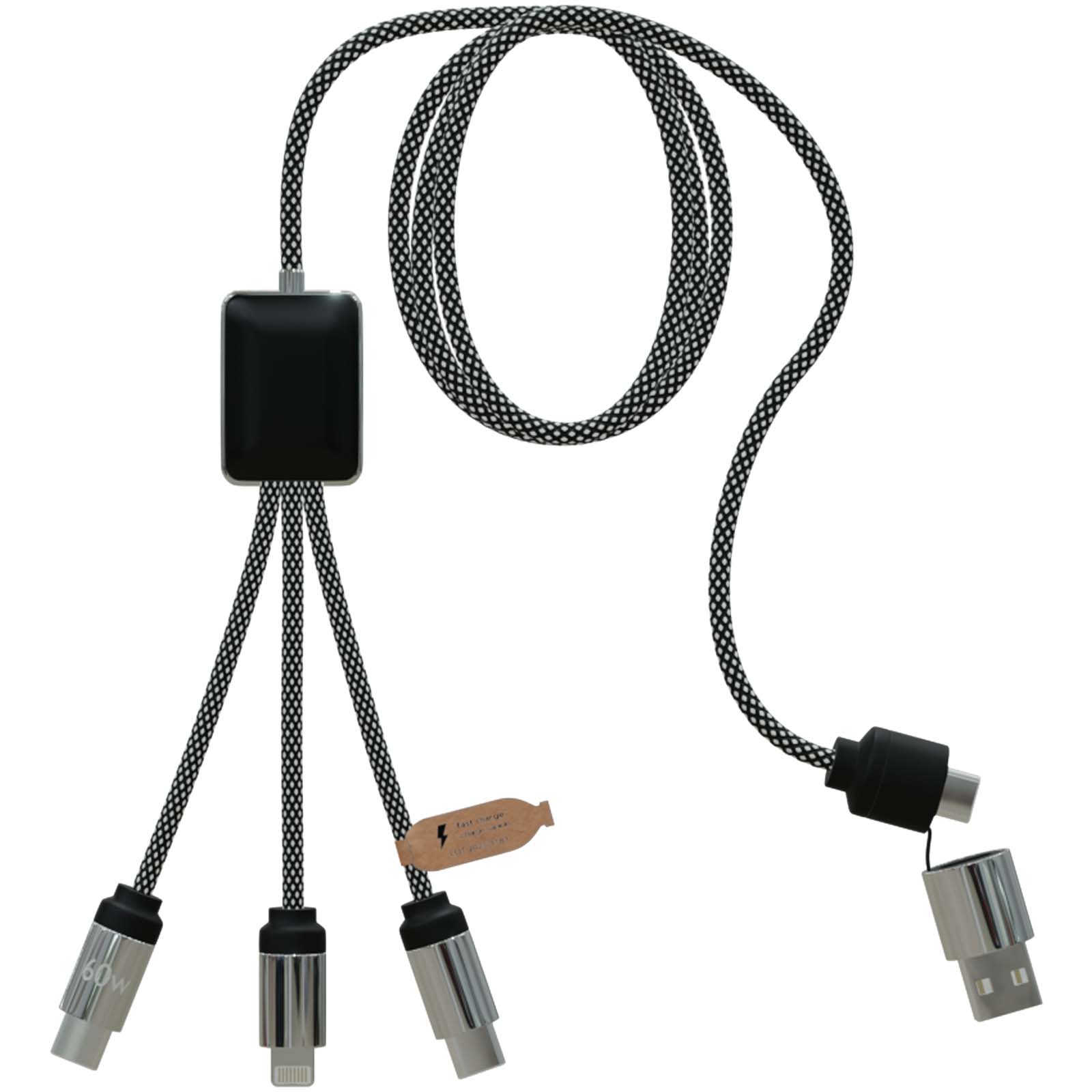 SCX.design C33 60W Typ C Ladekabel mit doppeltem Leuchtlogo heather schwarz