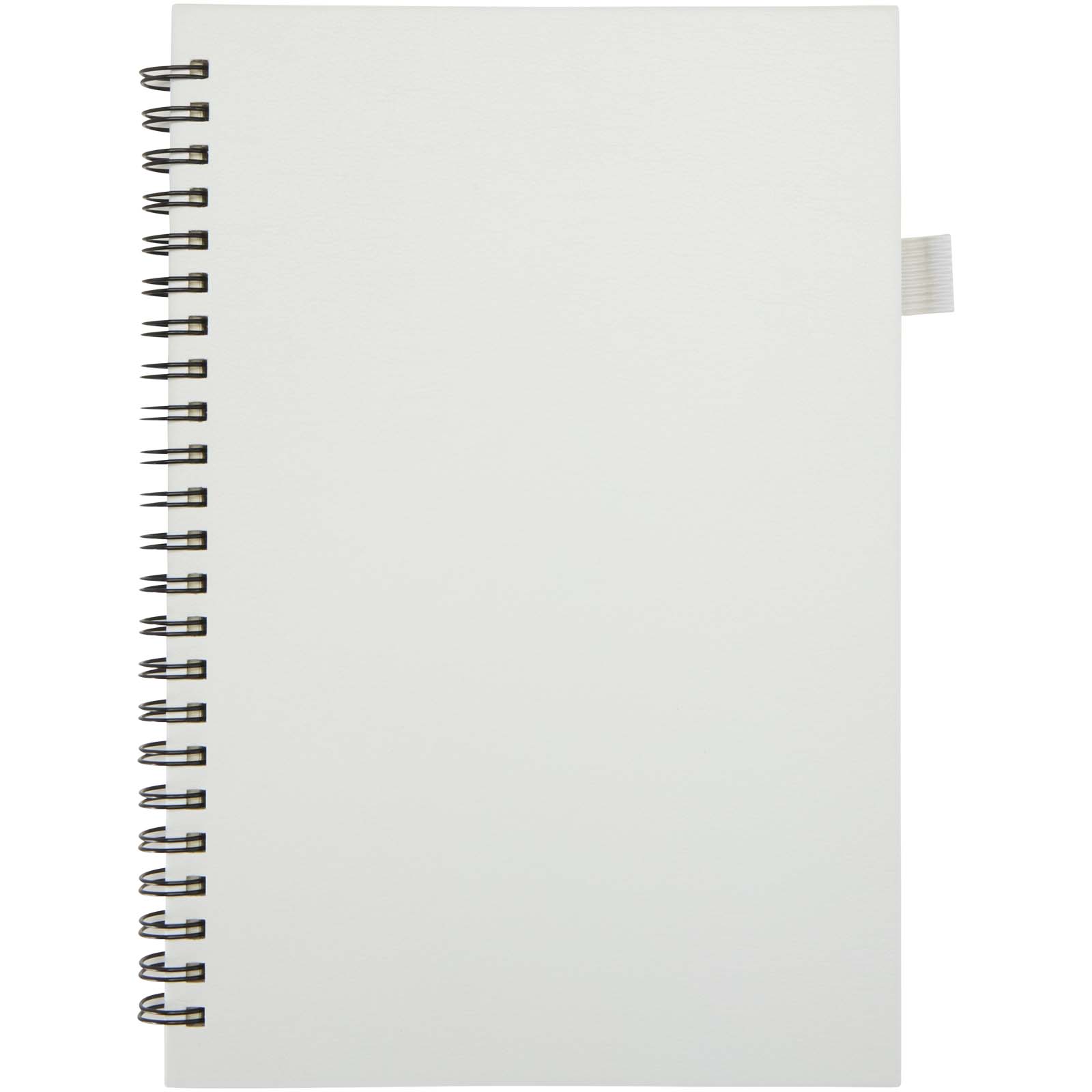 Liss A5 Hardcover Spiralnotizbuch aus recyceltem Kunststoff weiss