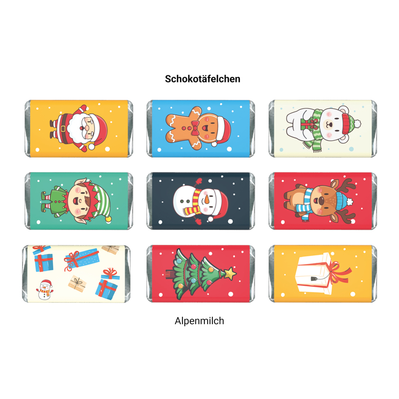 Adventskalender Eco High Tower, Alpenmilch-Schokotäfelchen
