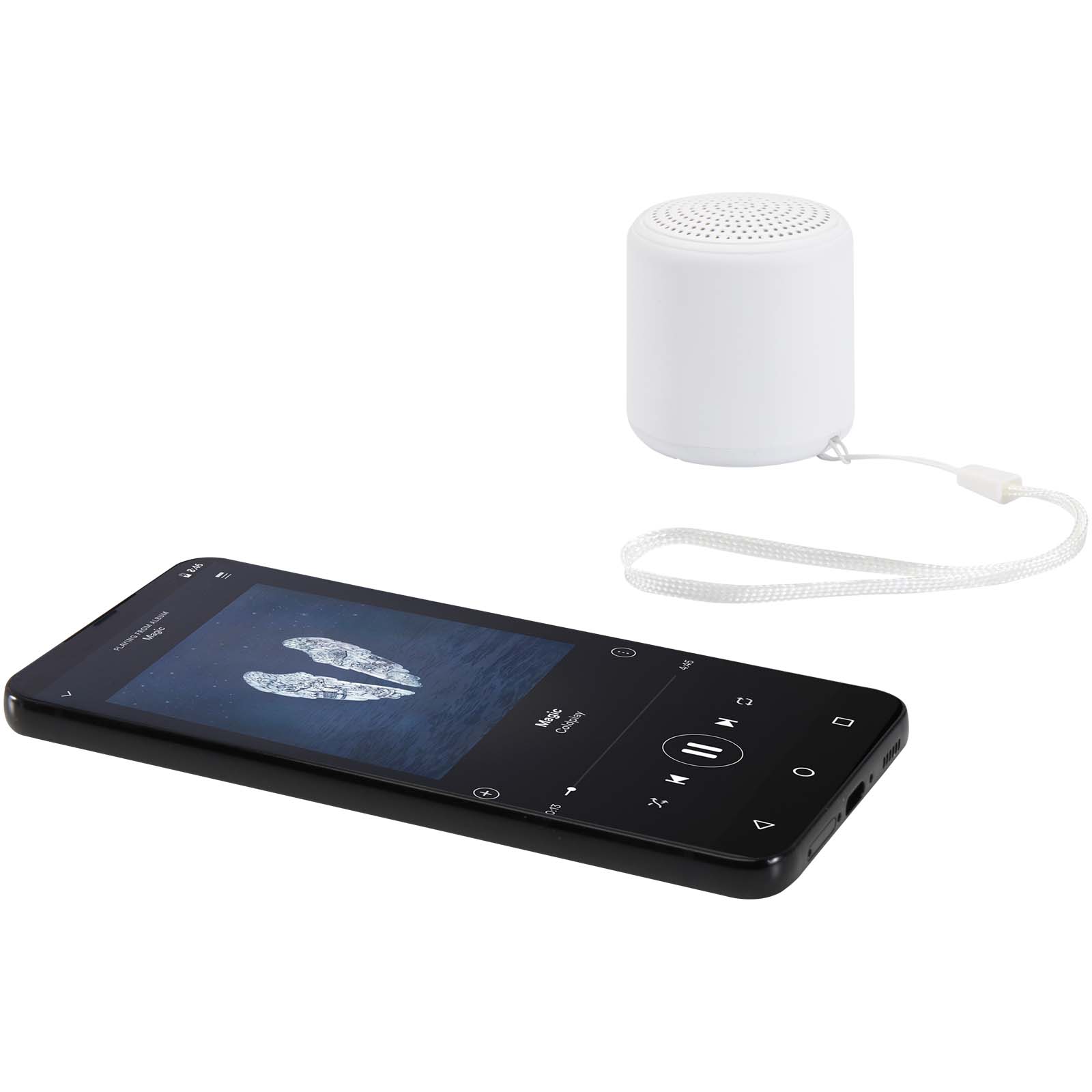 Velkis 3 W Bluetooth® Lautsprecher aus recyceltem Kunststoff weiss