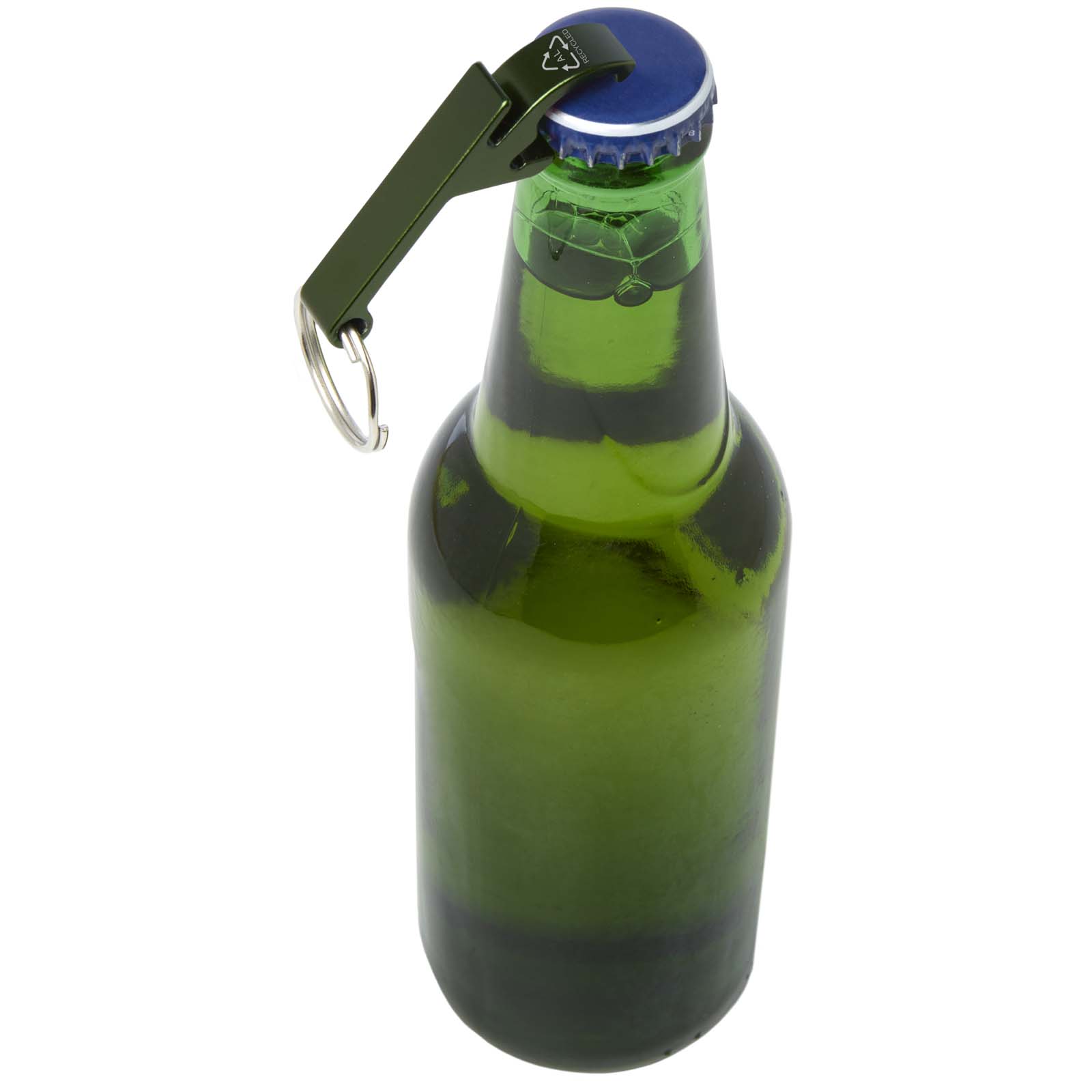 Tao Schlüsselanhänger mit Flaschen- und Dosenöffner aus recyceltem RCS Aluminium grün