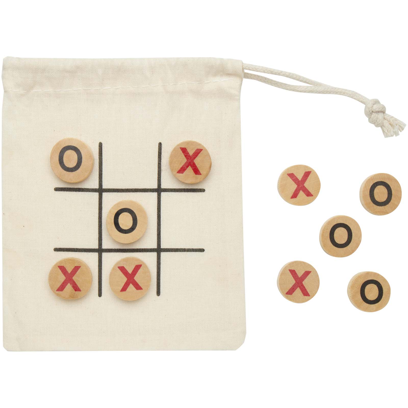 Whorl Tic-Tac-Toe Spiel aus Holz natur
