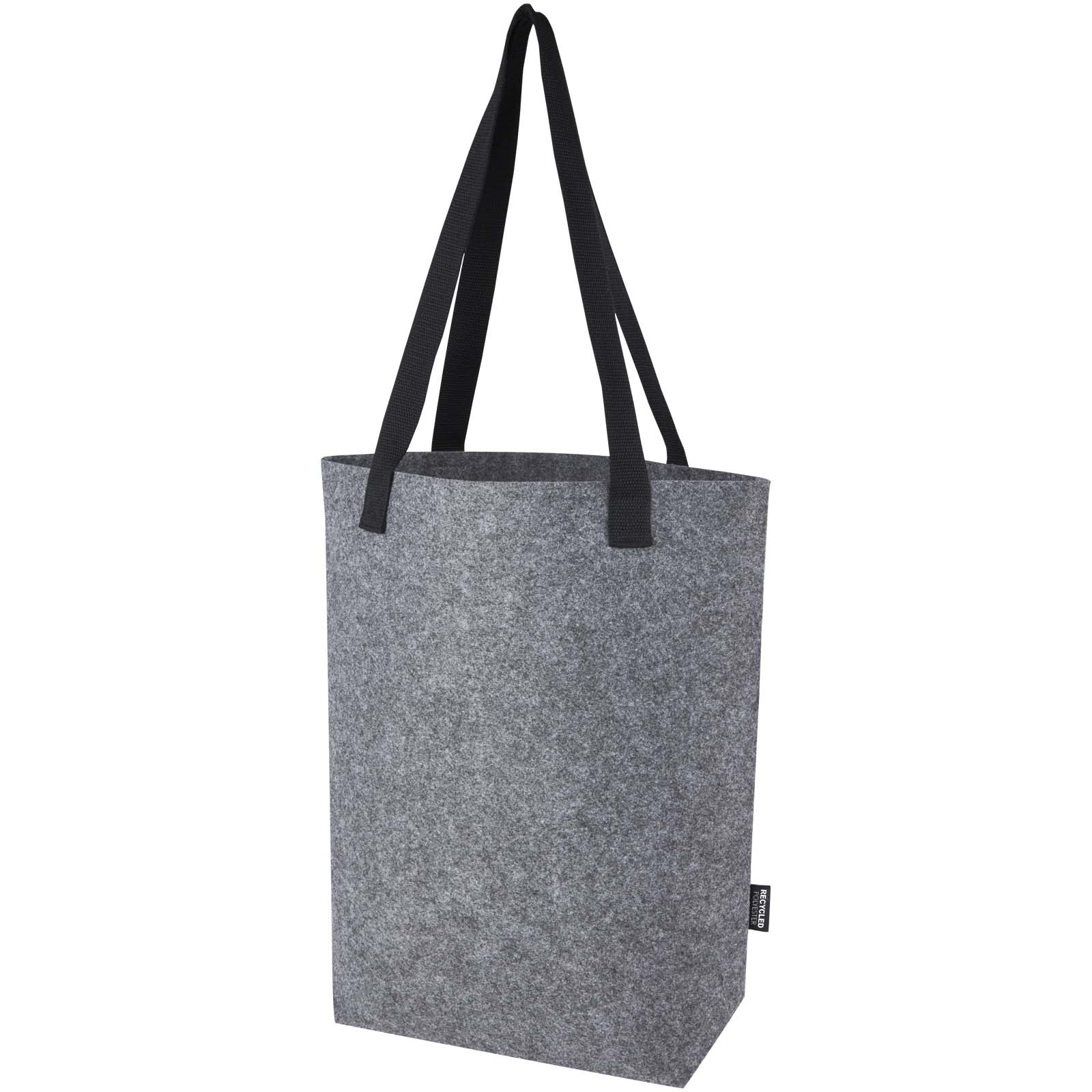 Felta Tragetasche aus GRS-recyceltem Filz mit breitem Boden 12 L mittelgrau