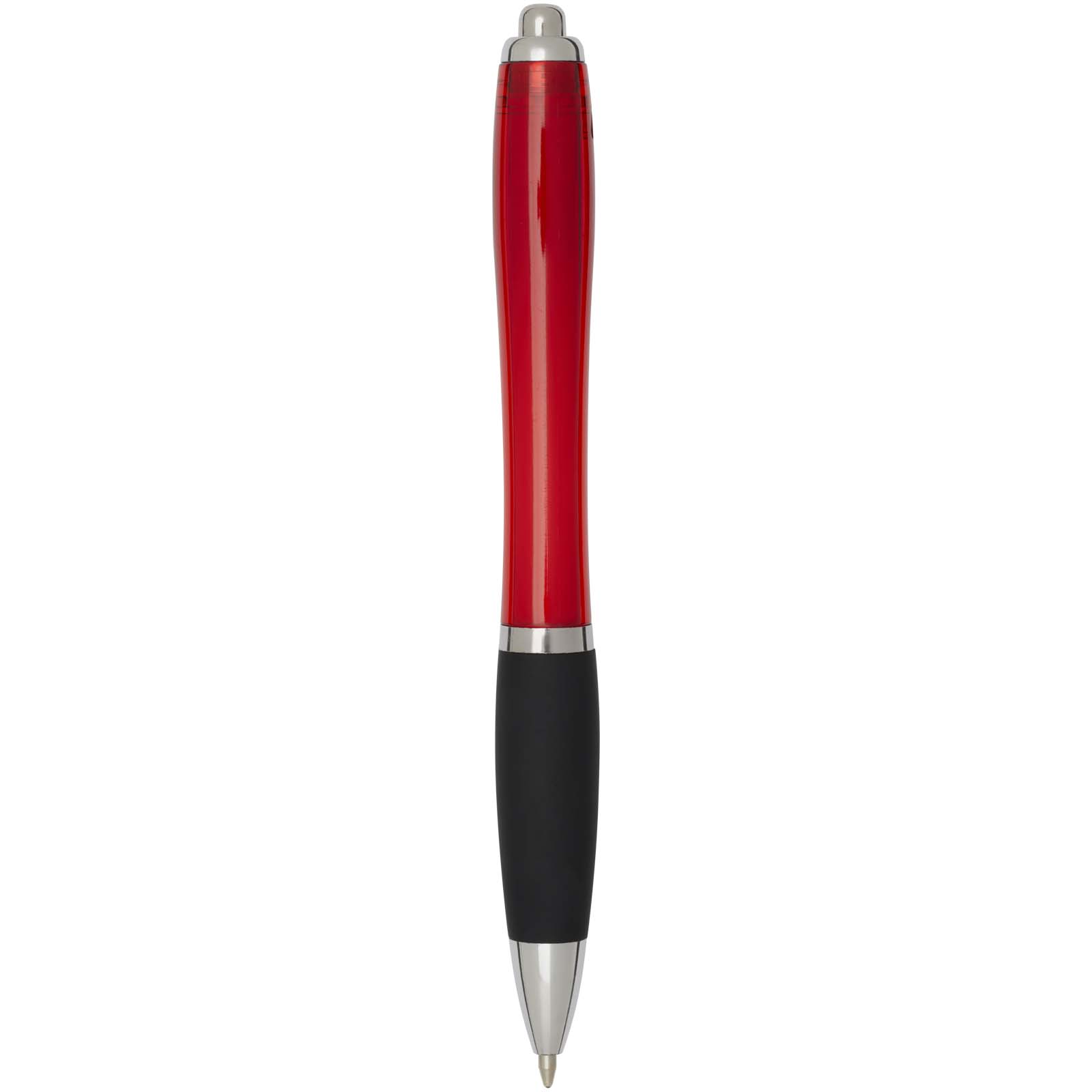 Nash RCS Kugelschreiber aus recyceltem Kunststoff mit farbigem Schaft und schwarzem Griff (schwarze Tinte) rot