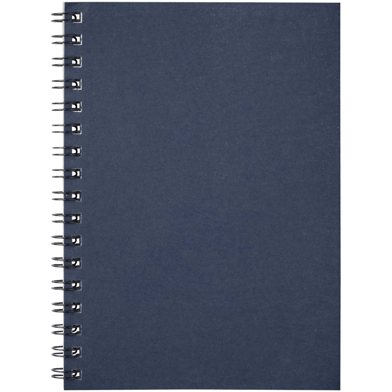 Desk-Mate® A6 farbiges Notizbuch mit Spiralbindung dunkelblau
