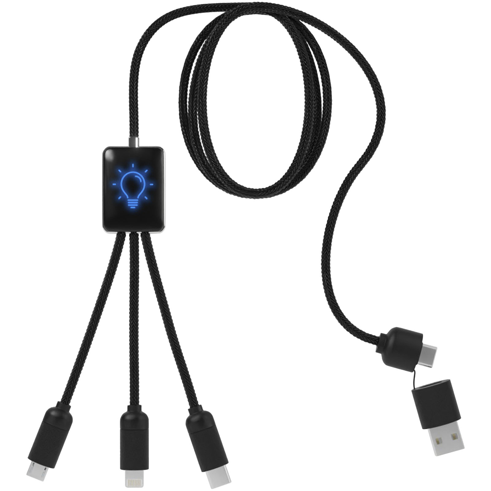 SCX.design C28 Erweitertes 5-in-1-Ladekabel blau, schwarz