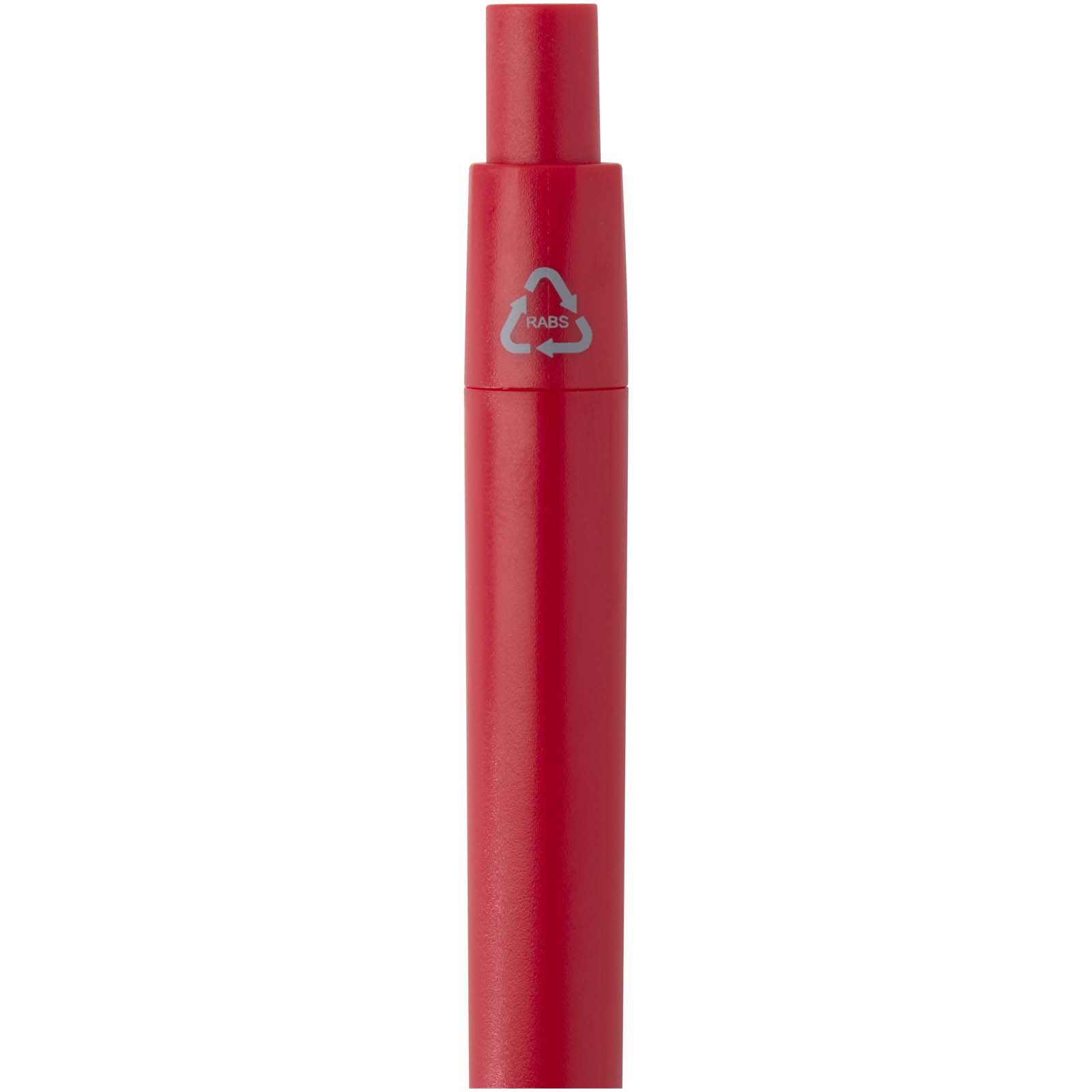 Ramin Mini Kugelschreiber aus recyceltem Kunststoff (blaue Tinte) rot