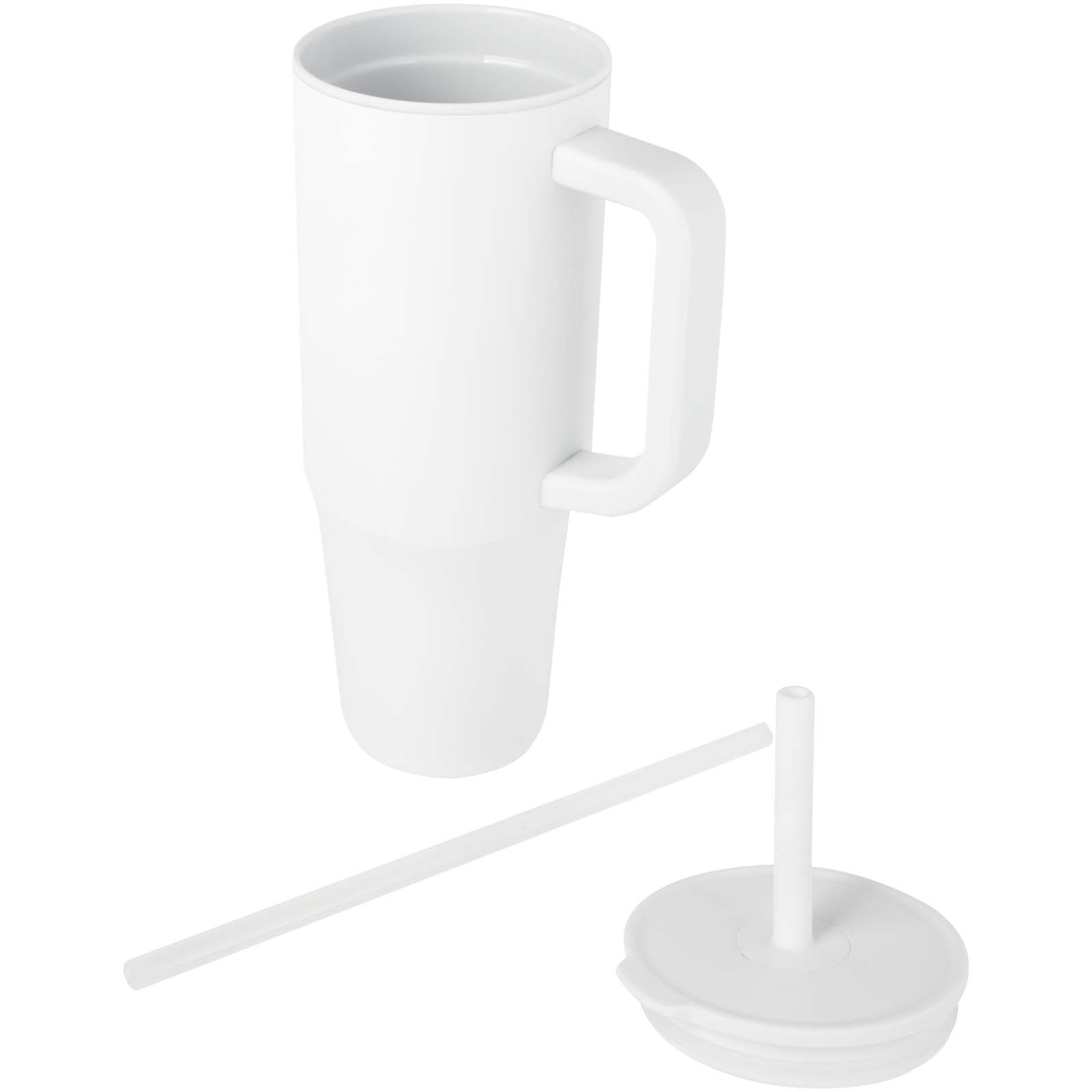 Brady 900 ml RCS-zertifizierter Isolierbecher mit Silikon Trinkhalm weiss