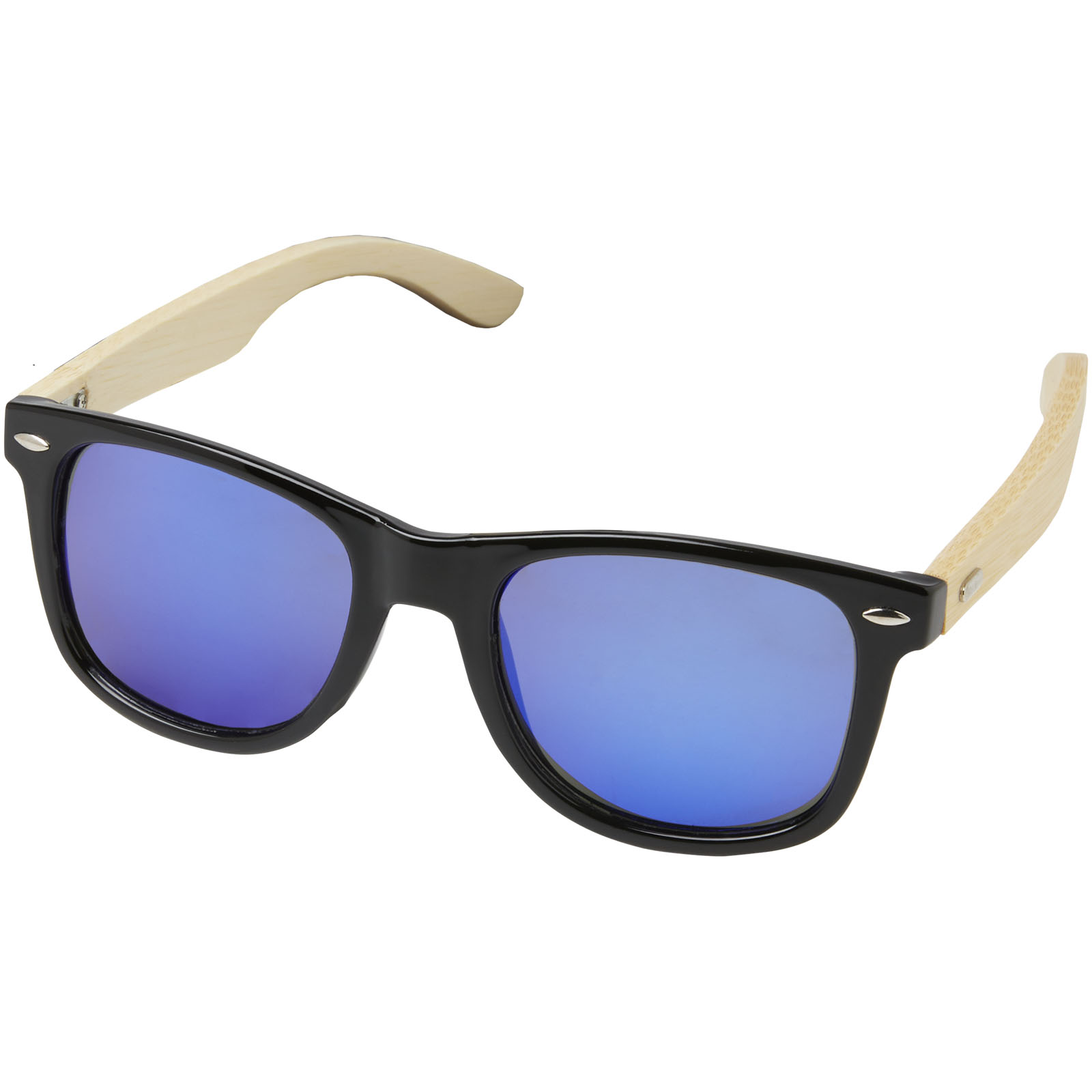 Taiyō verspiegelte polarisierte Sonnenbrille aus rPET/Bambus in Geschenkbox holz