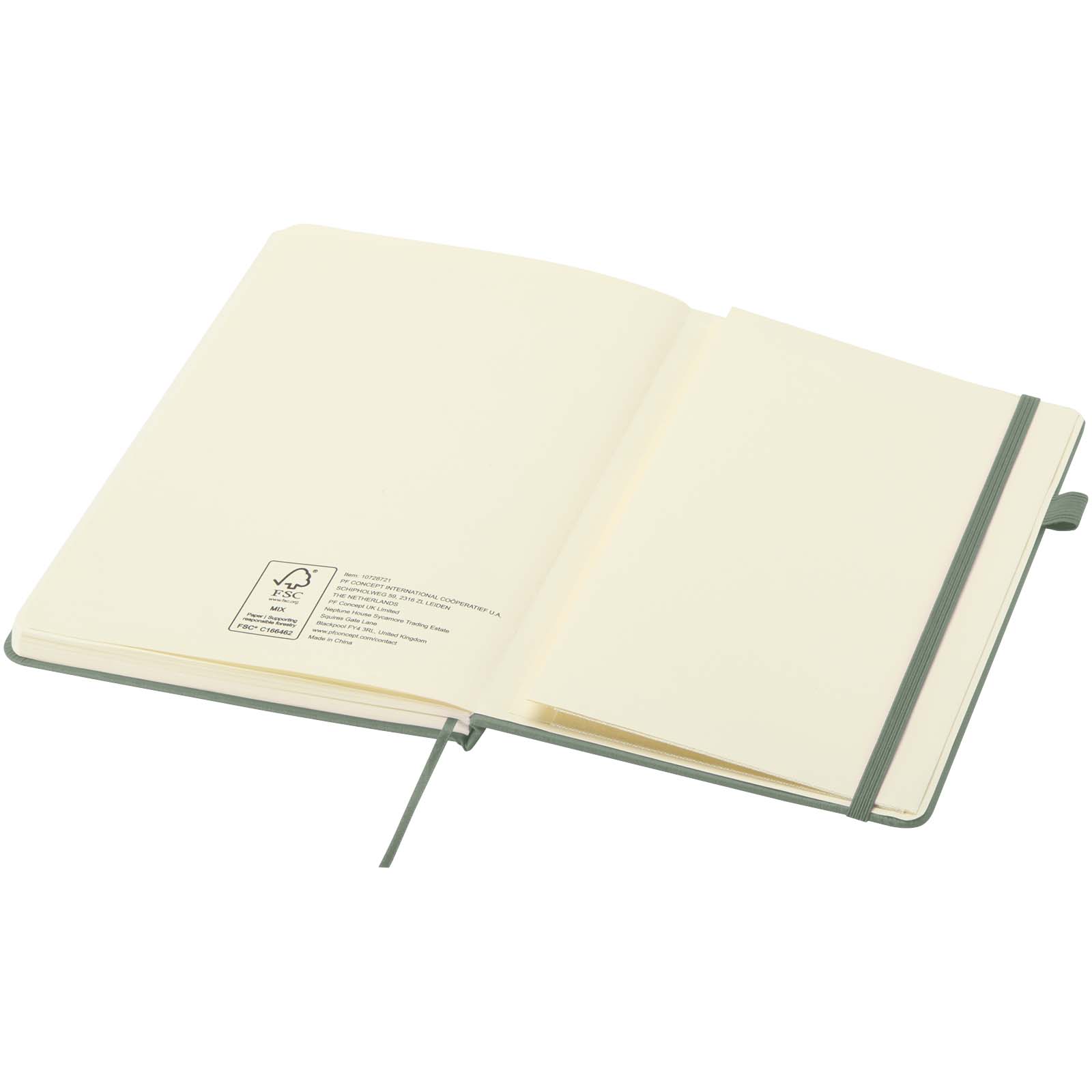 Liss A5 Hardcover Notizbuch aus recyceltem Kunststoff heather grün