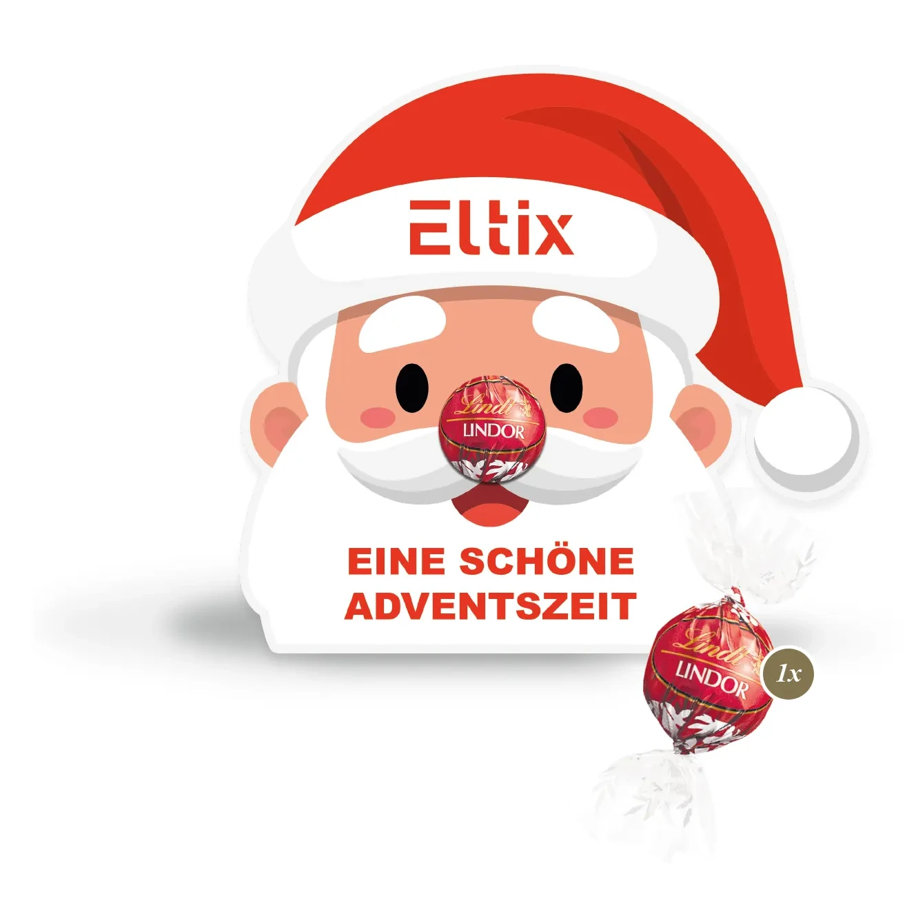Weihnachtsmann mit Lindt Lindor Kugel