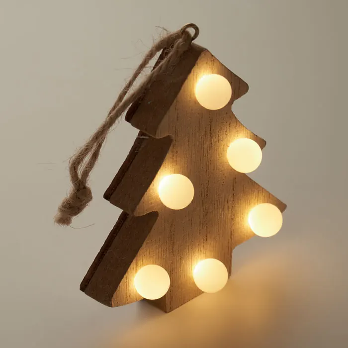 Anhänger aus Holz mit LED