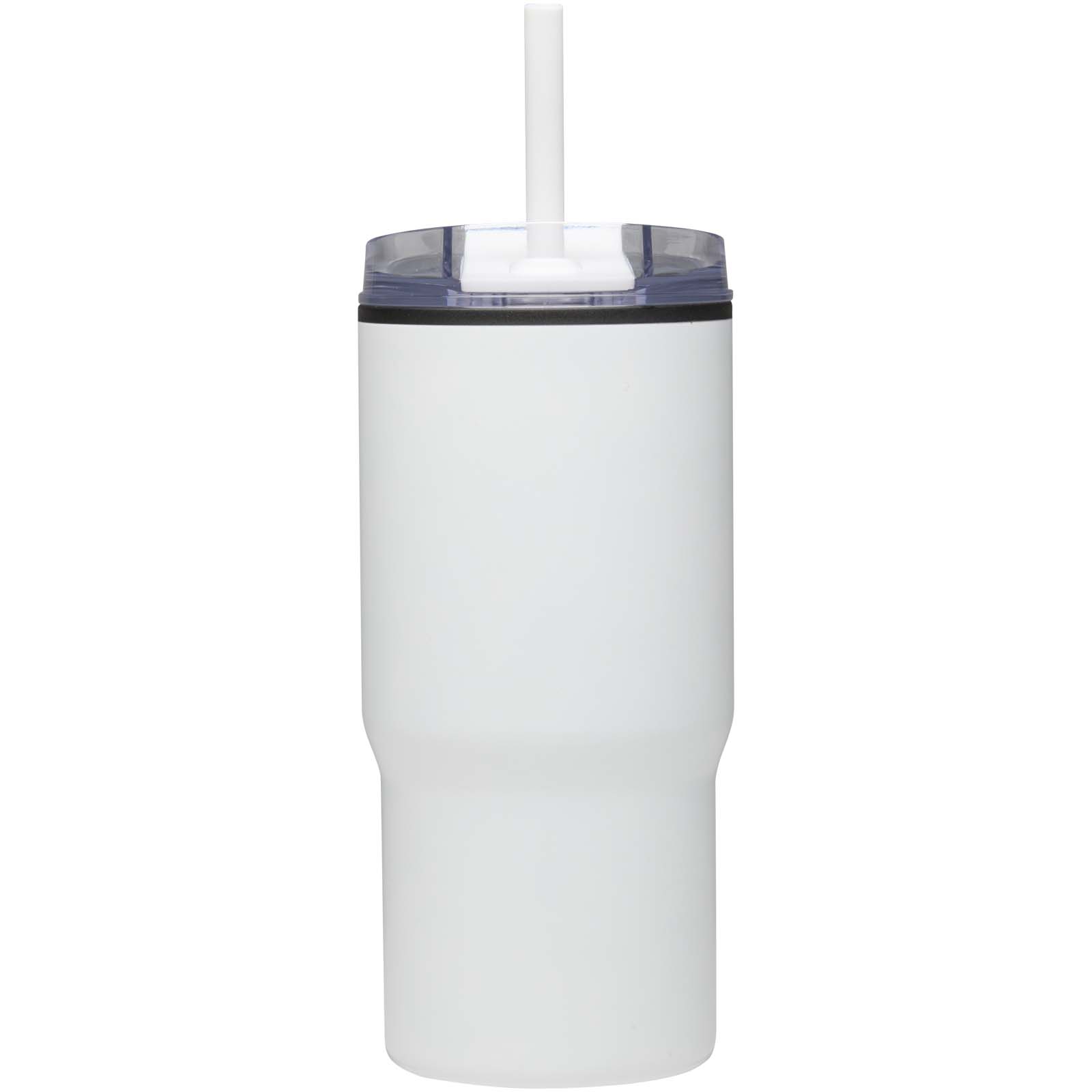 Westin 540 ml RCS Becher aus recyceltem Material, doppelwandig isoliert, mit Trinkhalm weiss