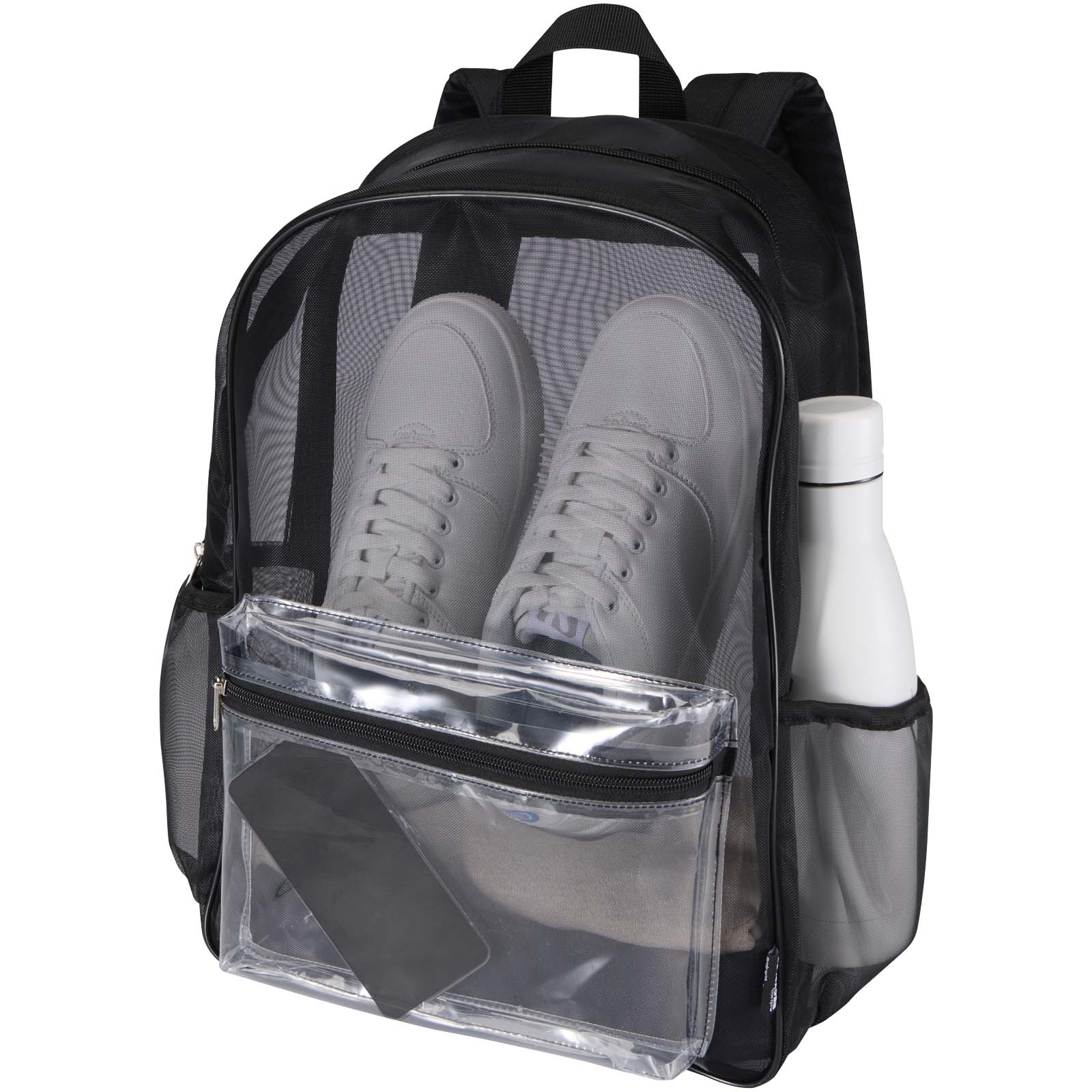 Mesh 18 L Rucksack aus Recyclingmaterial schwarz