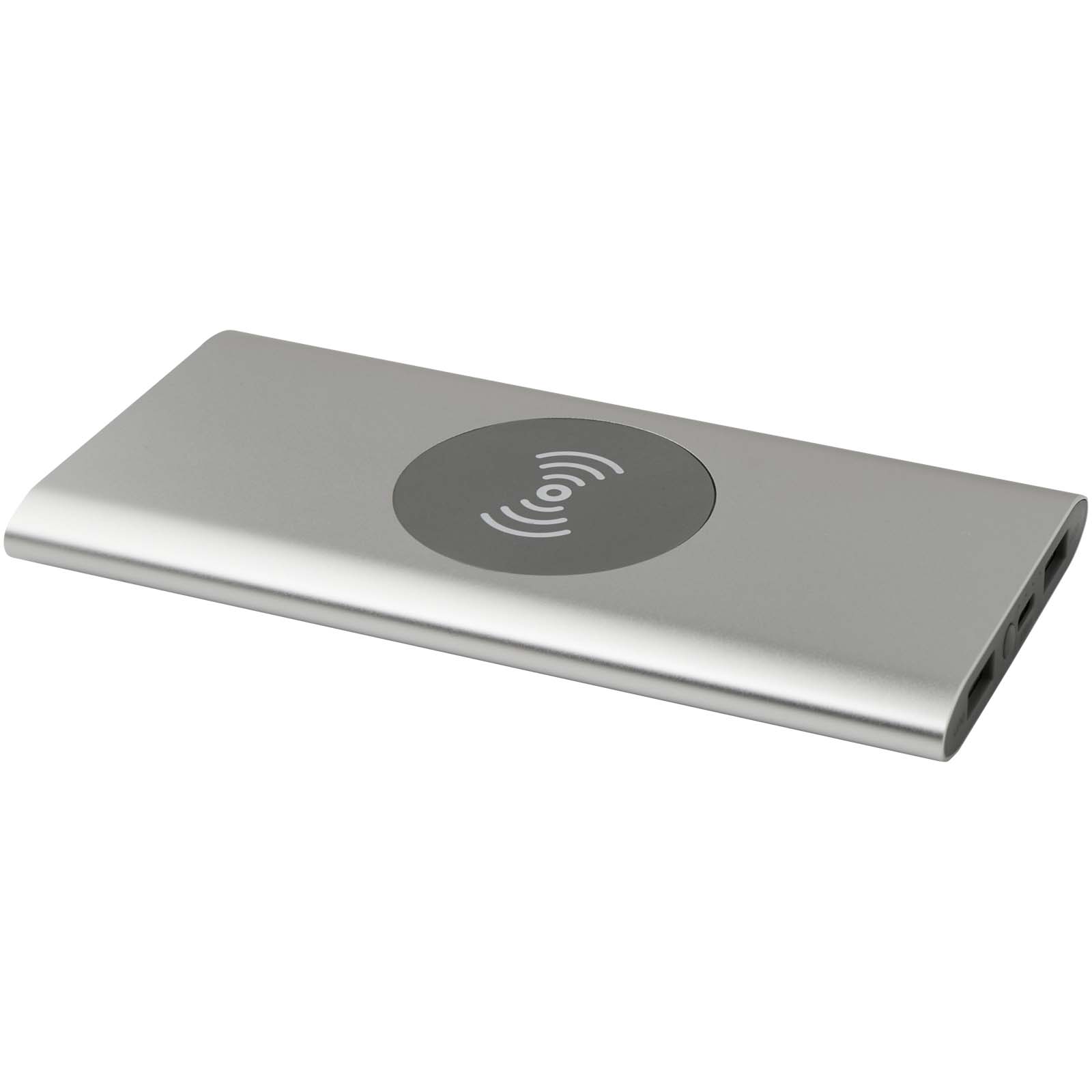 Juice 8000 mAh Typ-C kabellose Powerbank aus recyceltem Aluminium silber