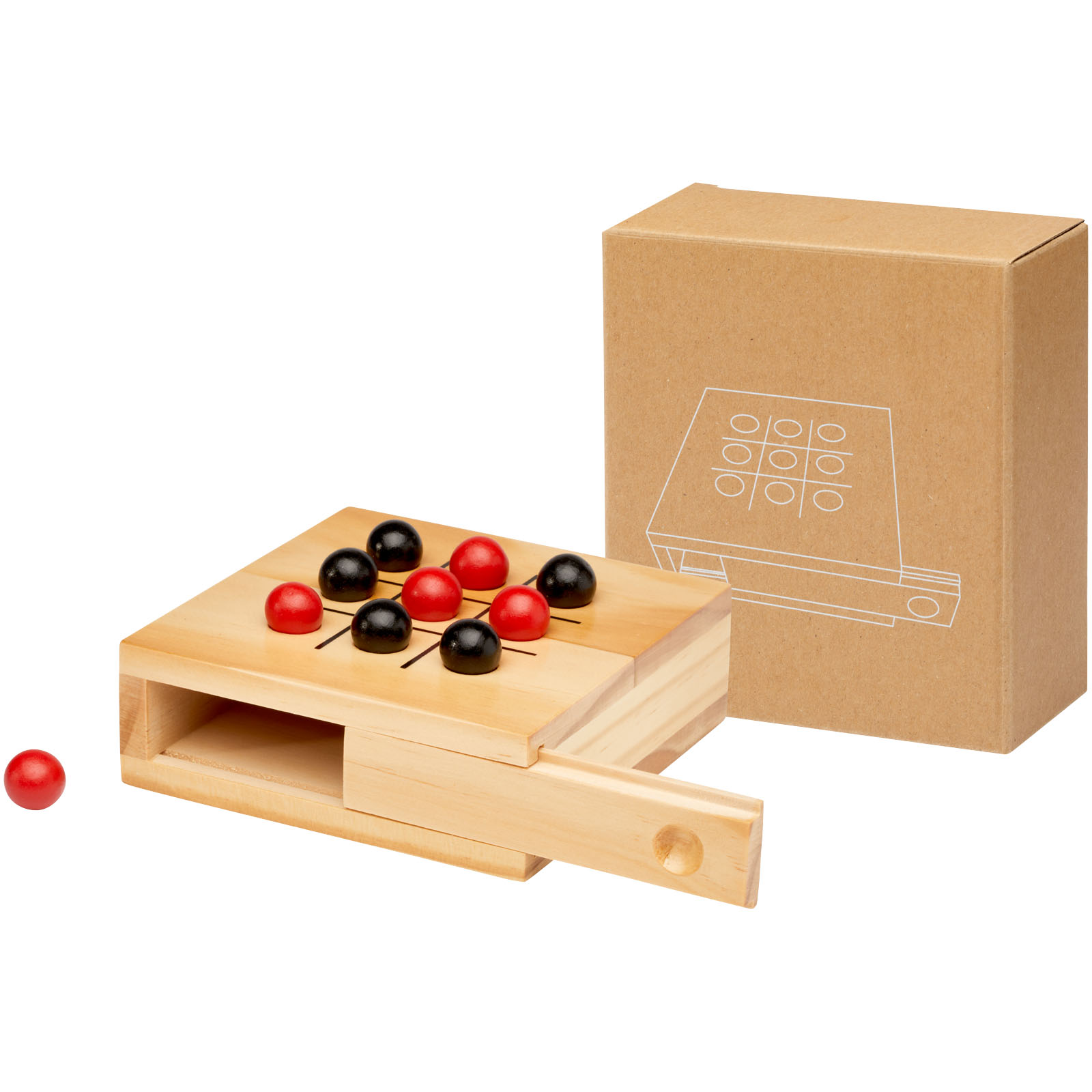 Strobus Tic-Tac-Toe Spiel aus Holz natur