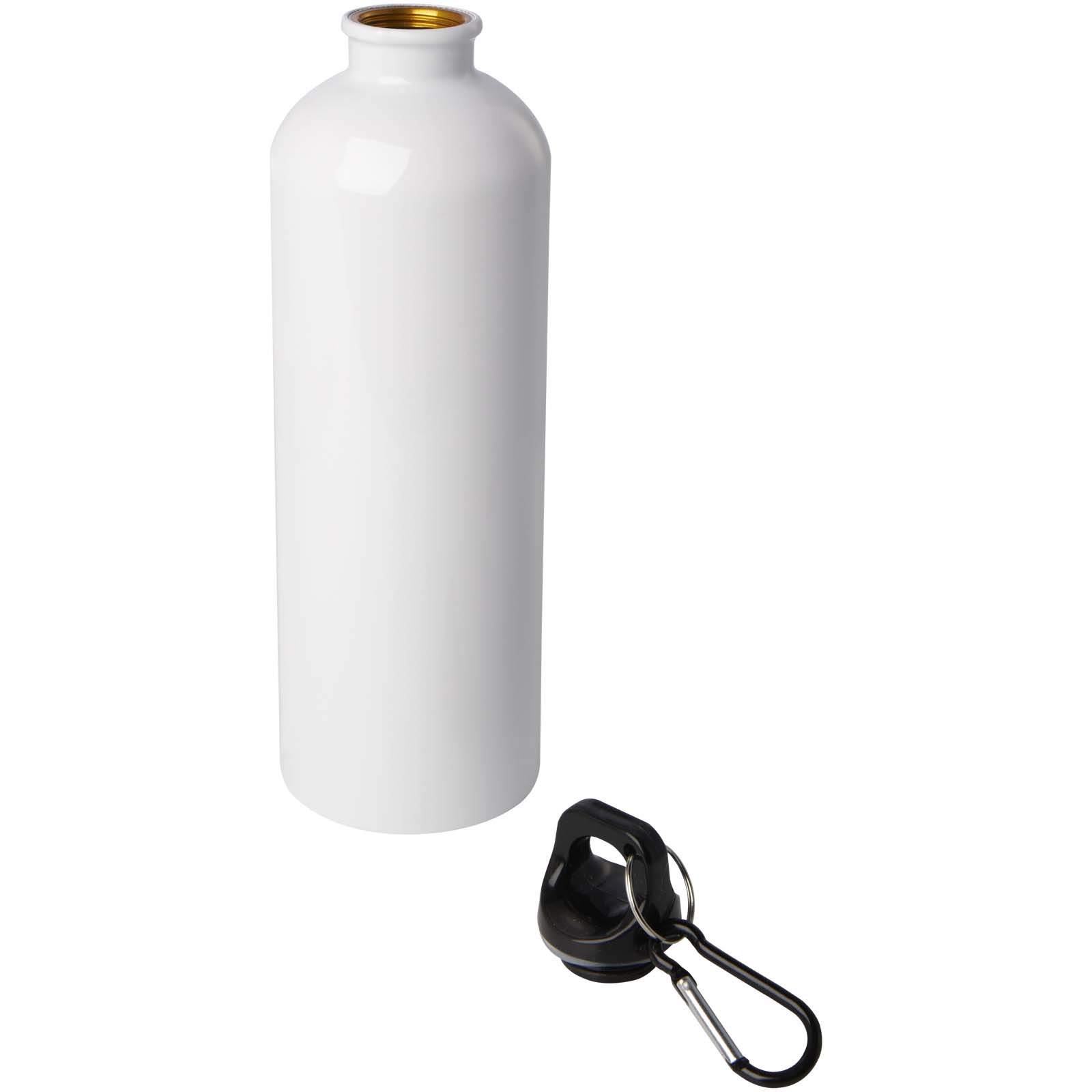 Oregon 750 ml RCS-zertifizierte, einwandige Trinkflasche aus Edelstahl mit Karabinerhaken weiss