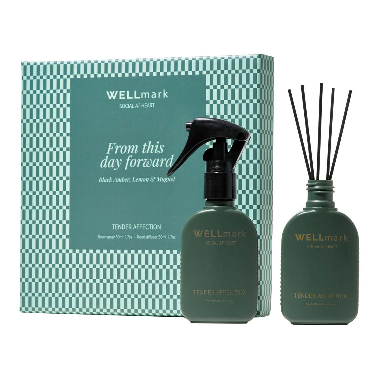 Wellmark Tender Affectiont 50 ml Raumspray und 50 ml Diffusor Set green flash