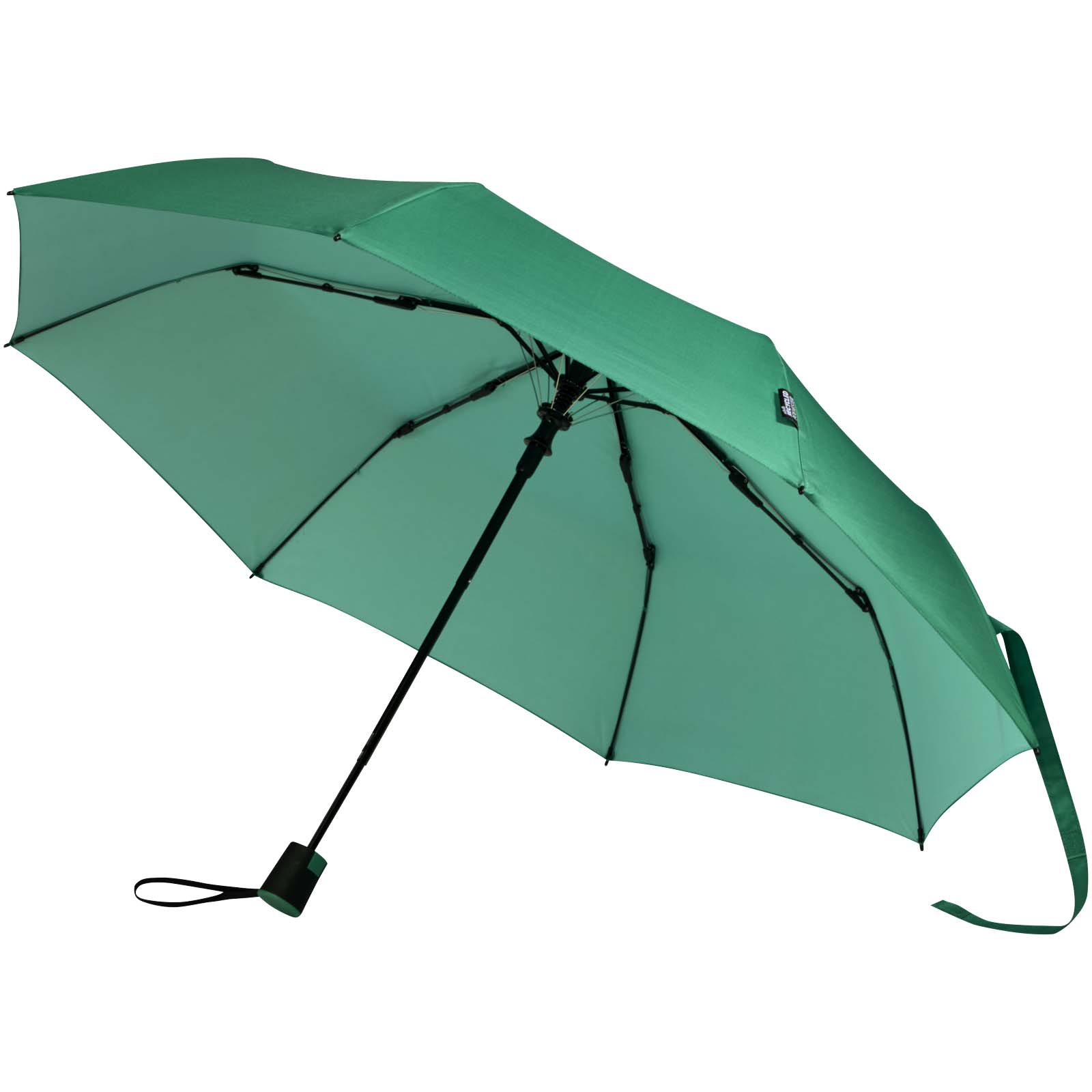 Agnes 21" faltbarer RPET-Regenschirm mit automatischer Öffnung grün