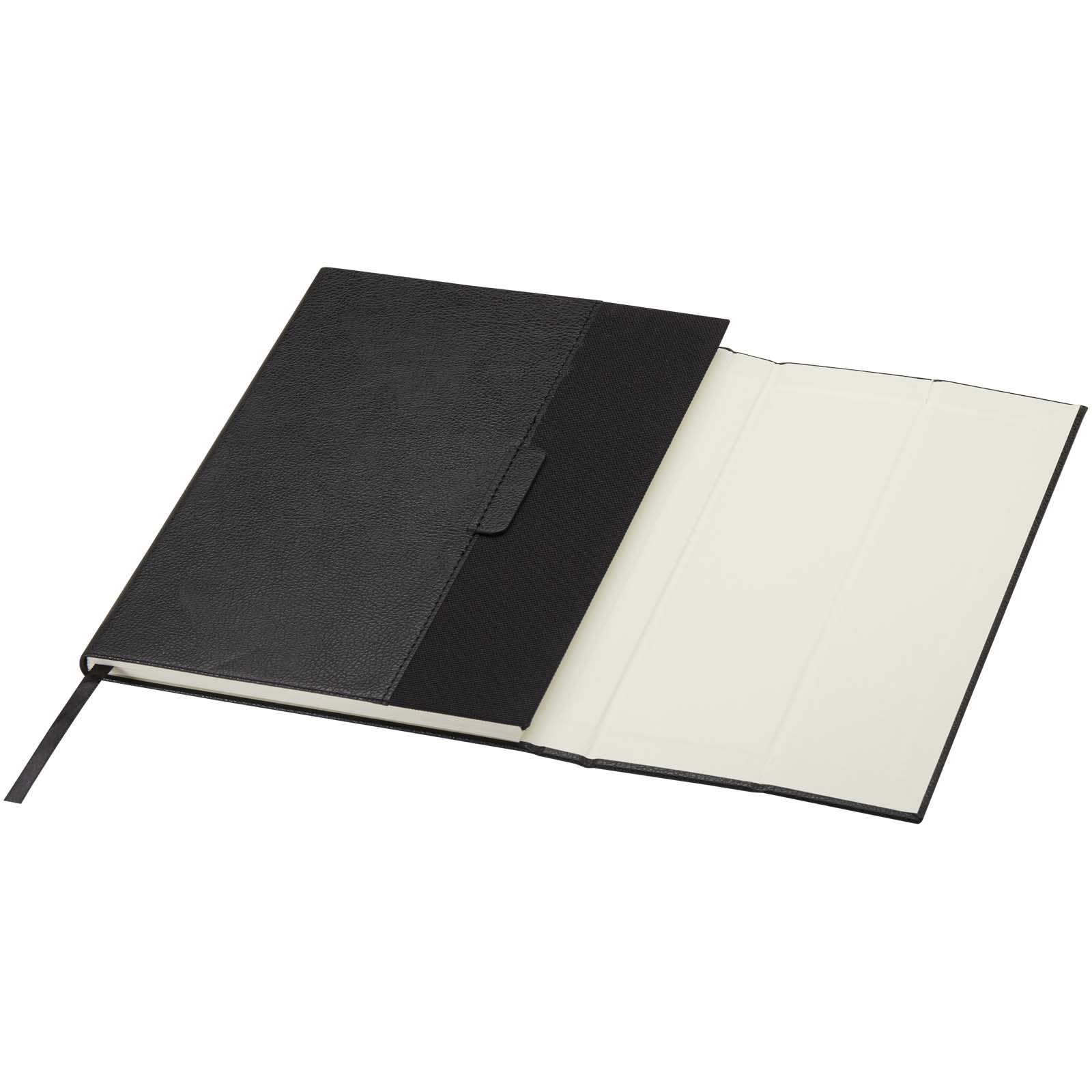 Alejandra A5 Hardcover Notizbuch aus recyceltem Leder schwarz