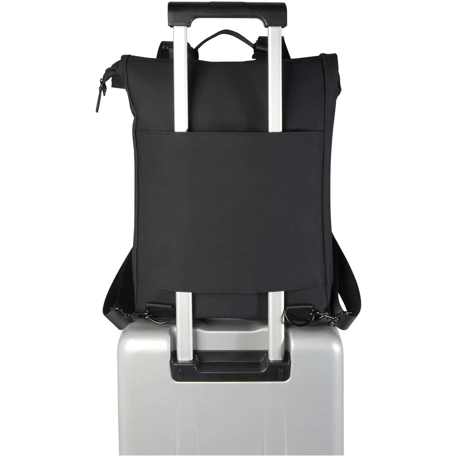 Turner 15,6" GRS-recycelter Rolltop Laptop-Rucksack 12 L schwarz