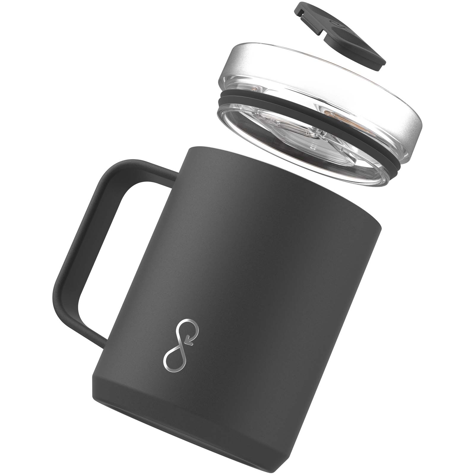 Ocean Bottle 350 ml vakuumisolierter Reisebecher obsidian-schwarz