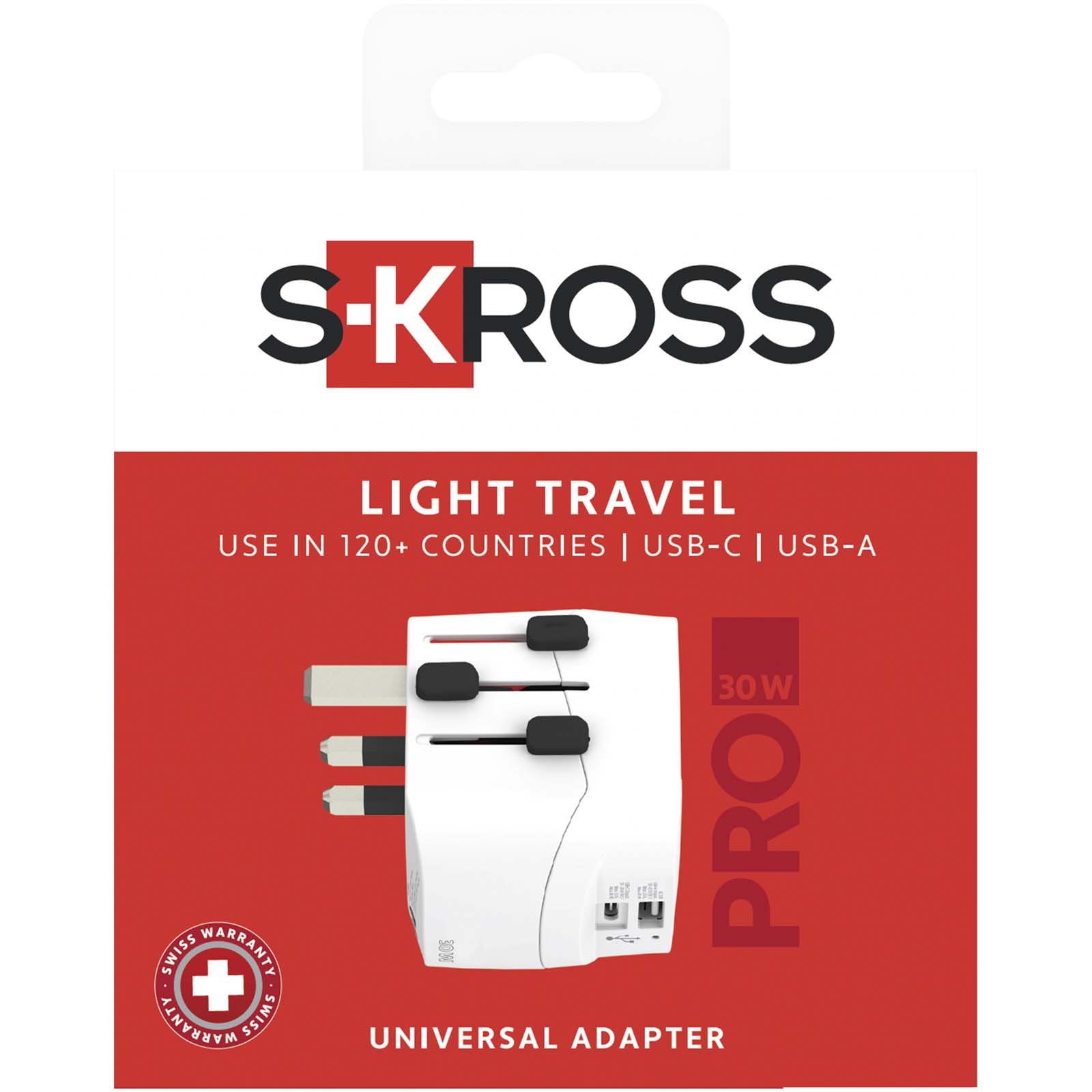 SKROSS® PRO Light USB AC30PD Reiseadapter weiss