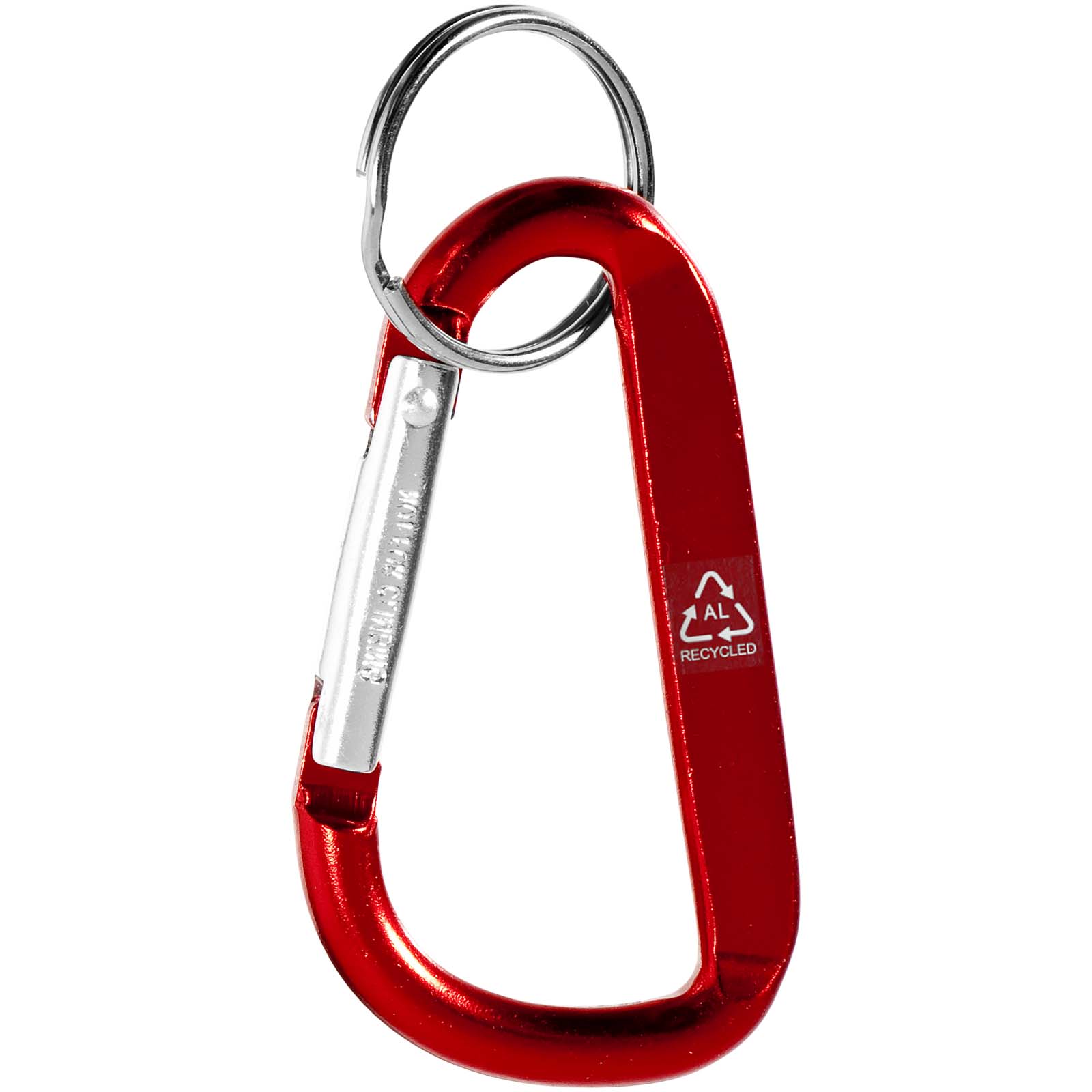Timor RCS Karabiner Schlüsselanhänger aus recyceltem Aluminium rot
