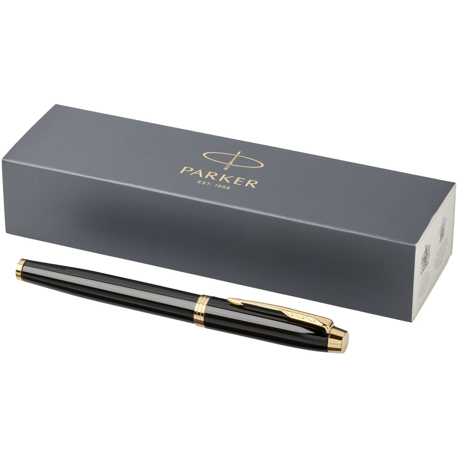 Parker IM Tintenroller (schwarze Mine) schwarz, gold