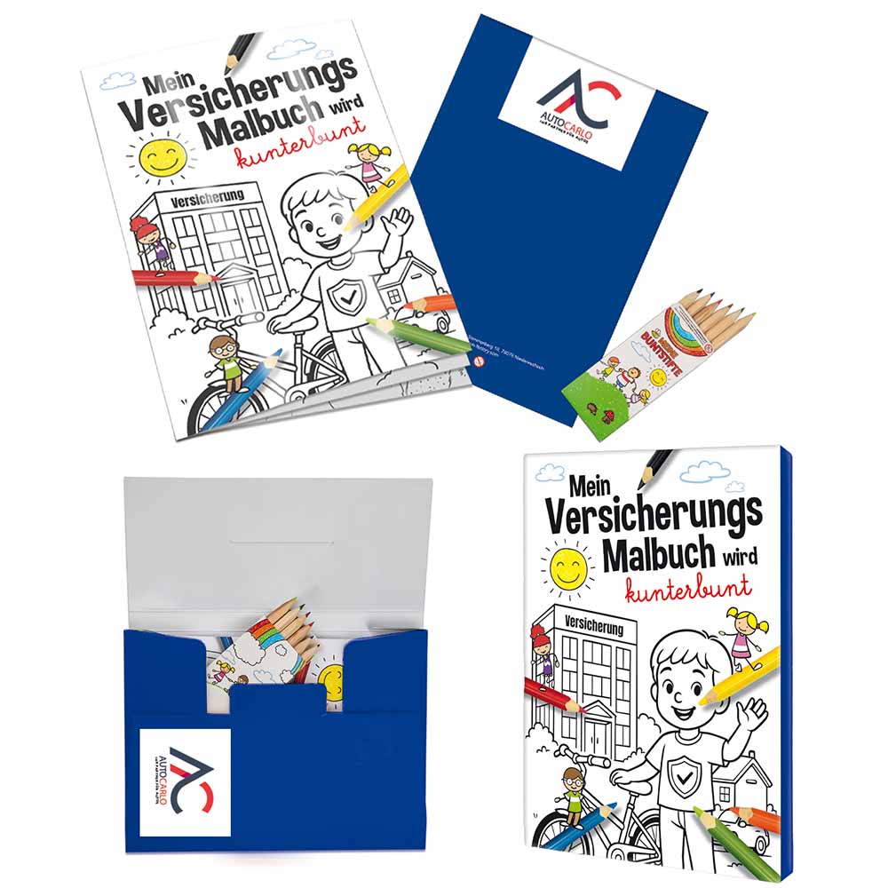 Malbuch / Mal-Set A6 - Versicherung