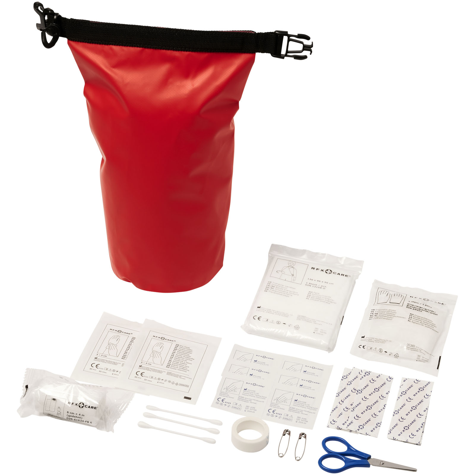 Alexander 30-teiliges Erste-Hilfe-Set mit wasserfester Tasche rot