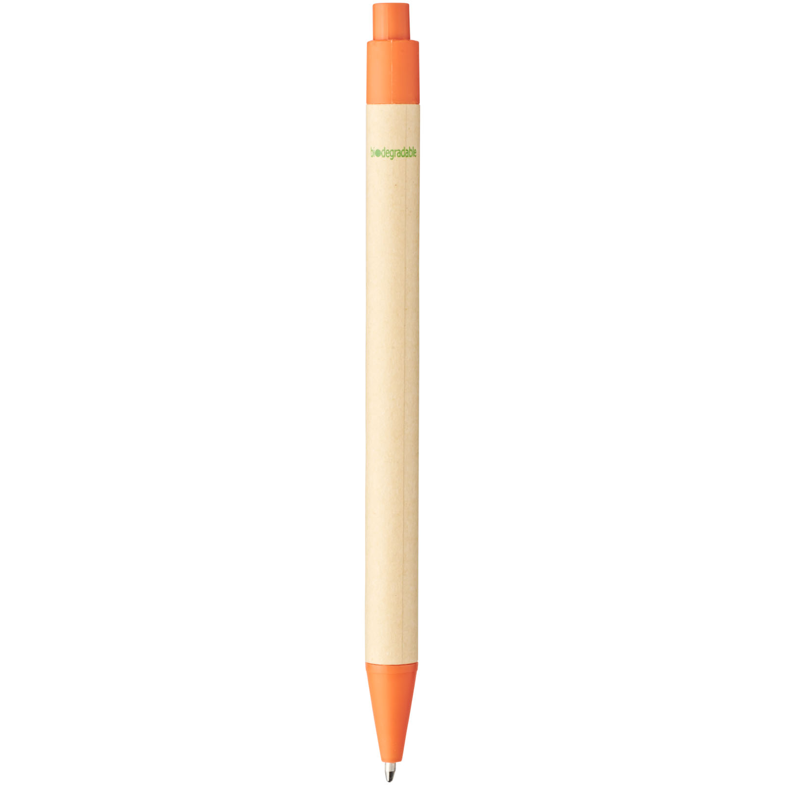 Berk Kugelschreiber aus recyceltem Karton und Mais (schwarze Mine) orange