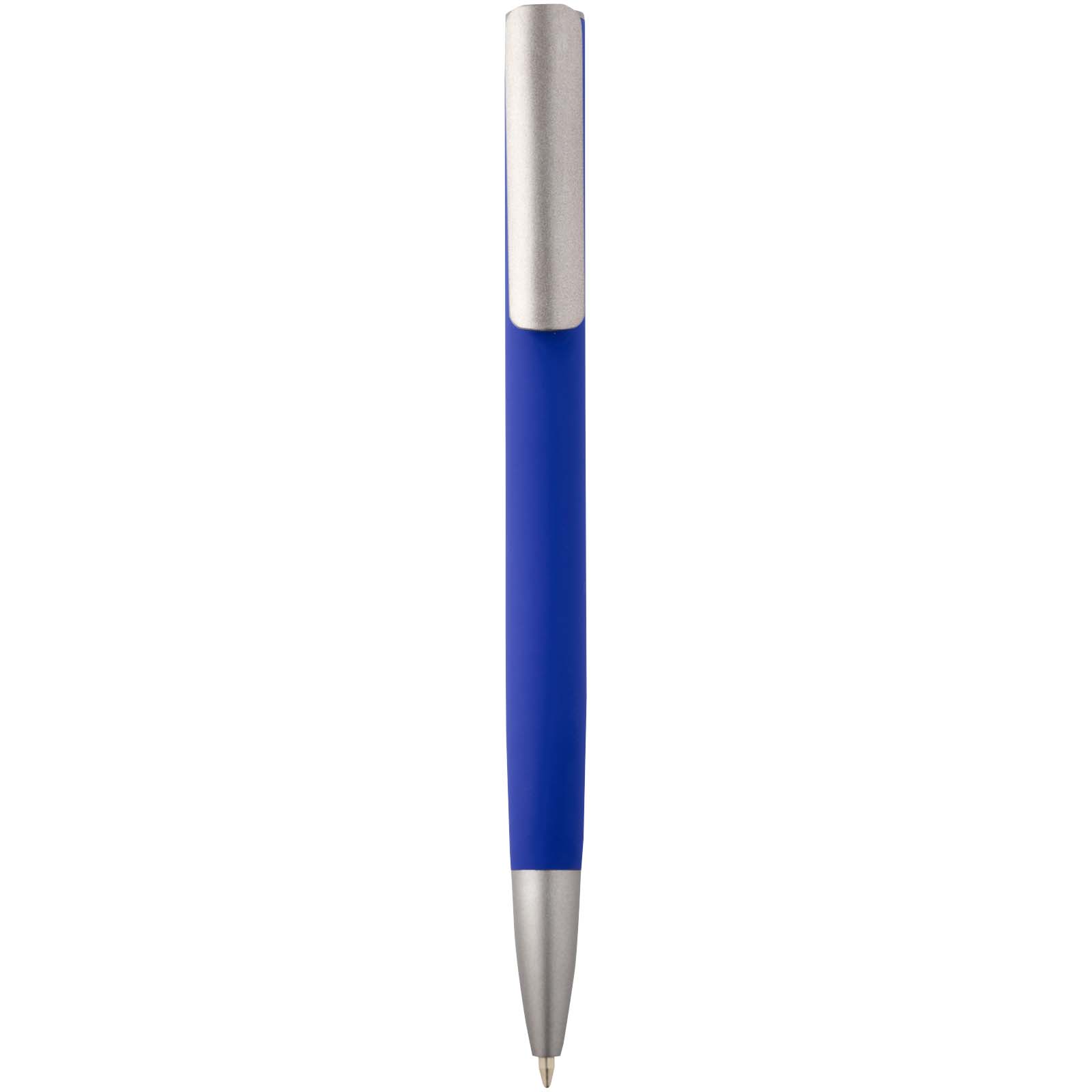 Ziguur Kugelschreiber aus recyceltem Aluminium (schwarze Mine) blau