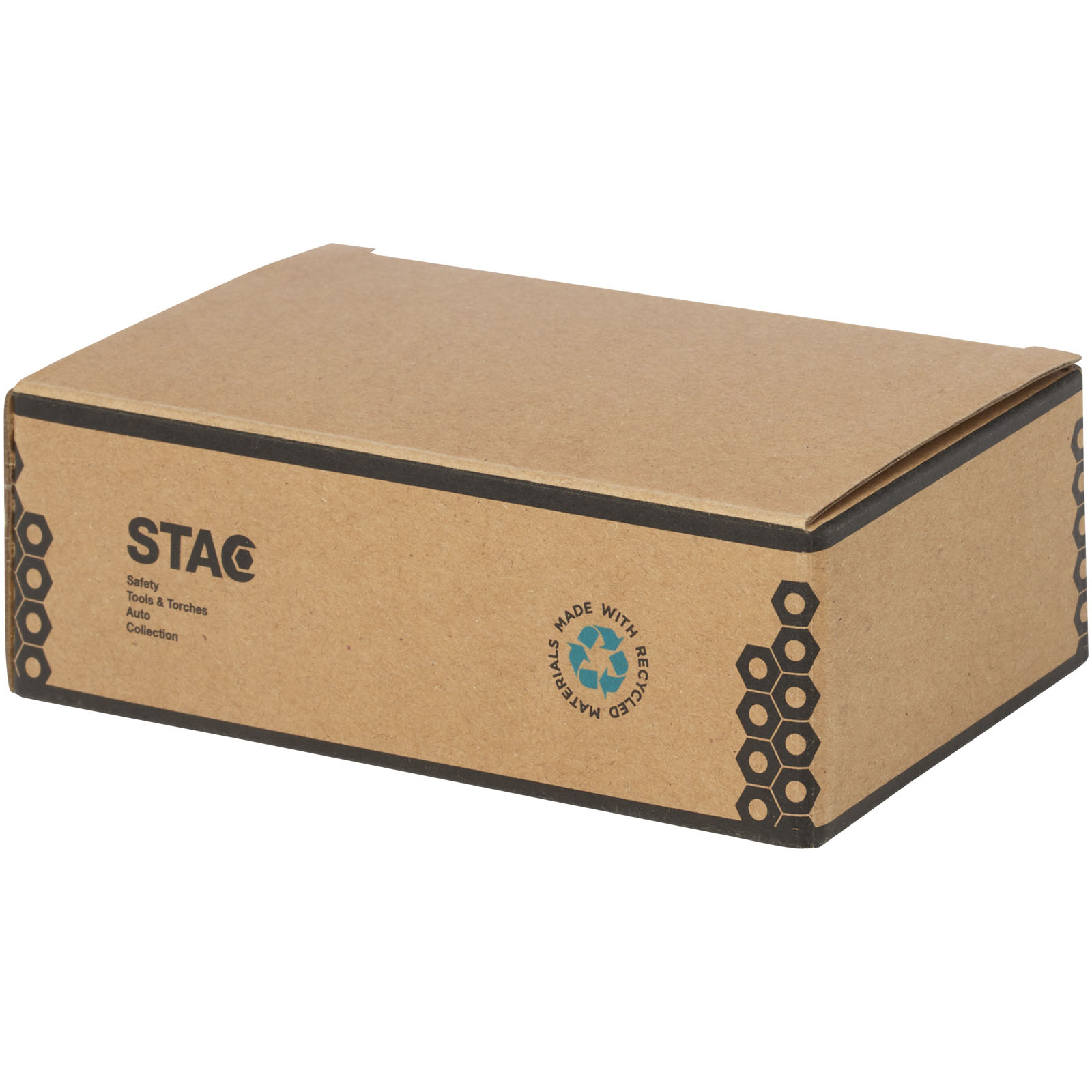 Octo 8-in-1 Schraubenzieher-Set aus recyceltem RCS Kunststoff mit Taschenlampe schwarz
