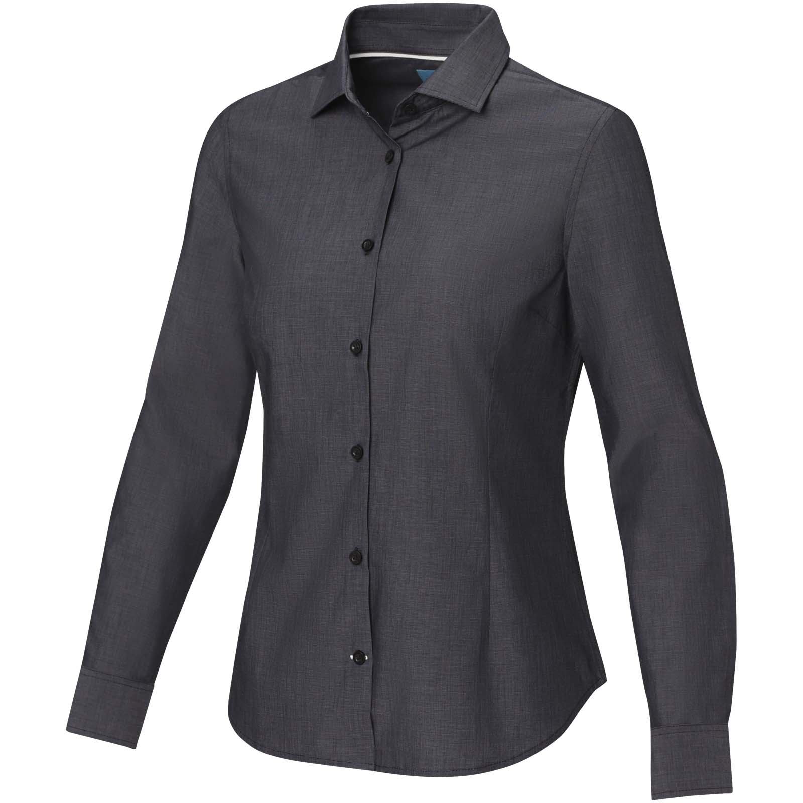 Cuprite Langarm Shirt aus Bio-Baumwolle für Damen schwarz