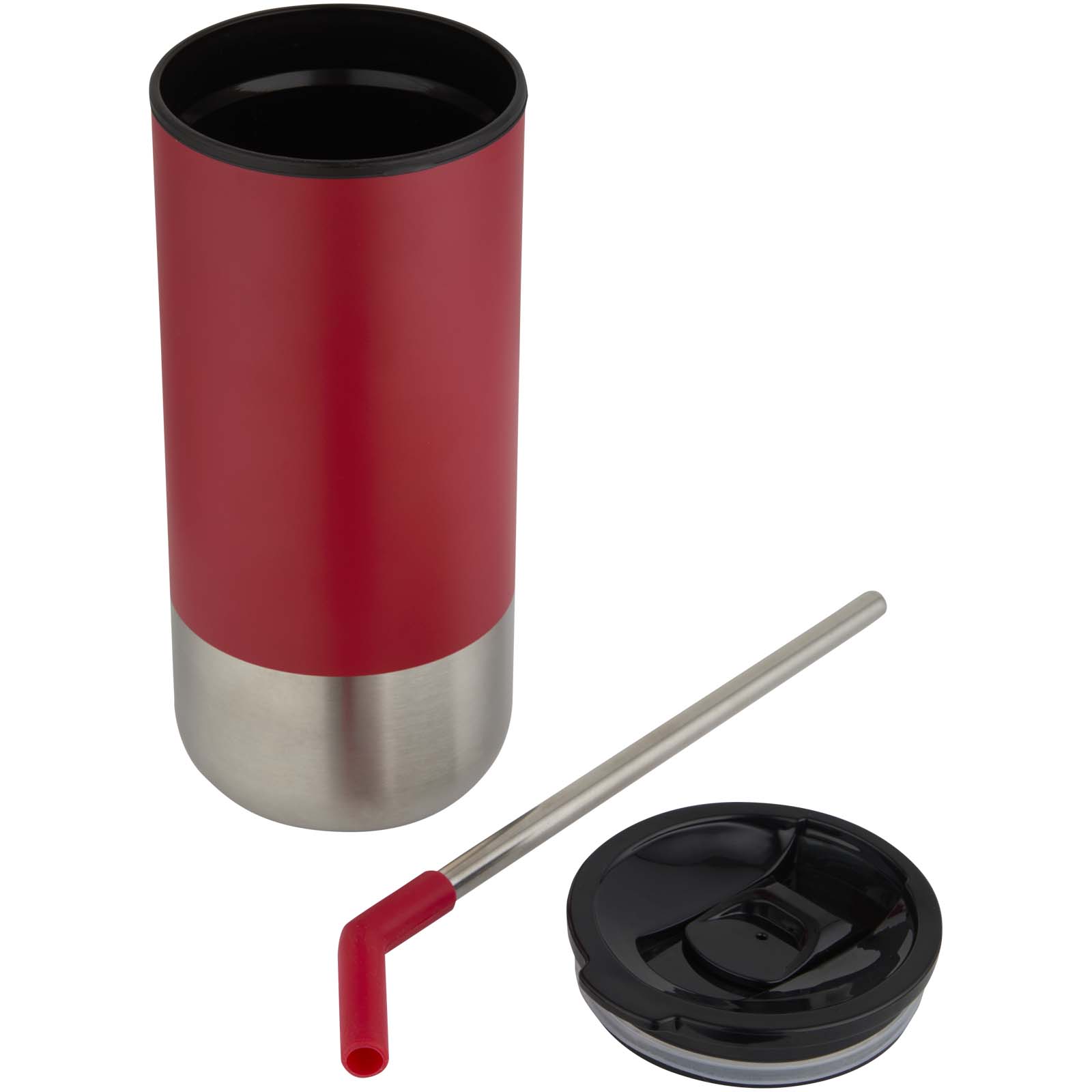 Grayson 480 ml RCS recycelter Isolierbecher mit Trinkhalm rot