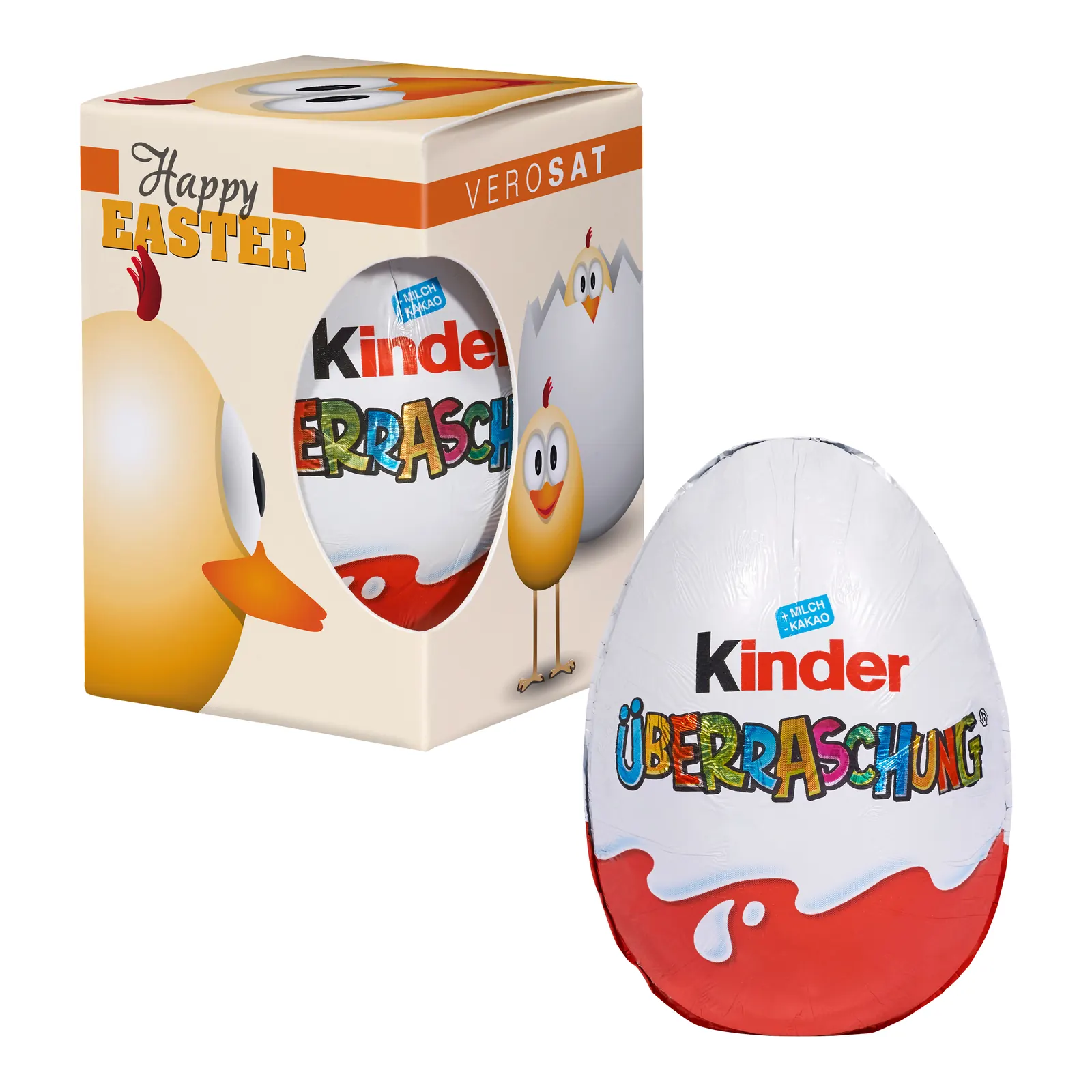 Kinder-Überraschungs-Ei in Werbebox
