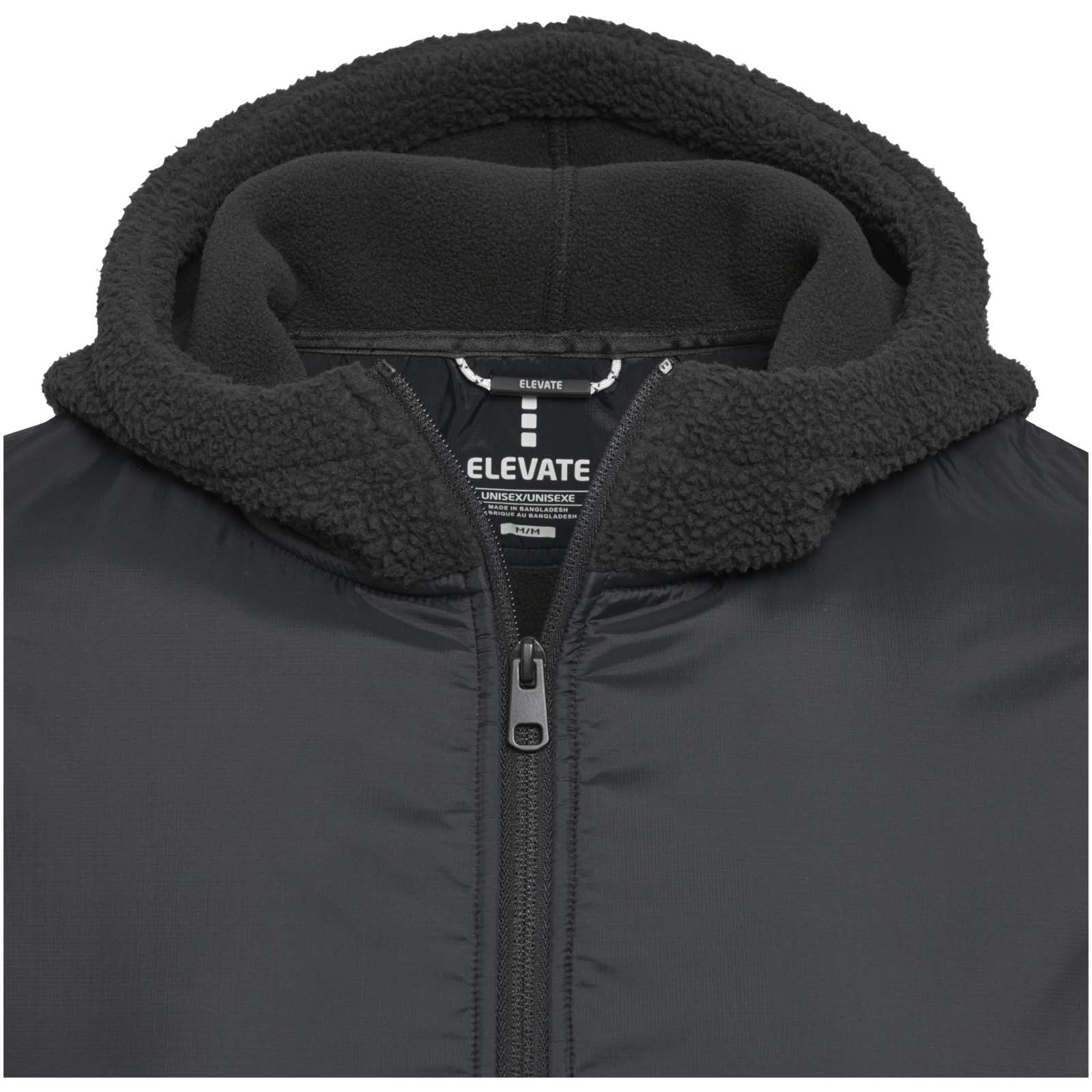 Evans 370 g/m² Sherpa Fleecepullover Half-Zip Unisex schwarz